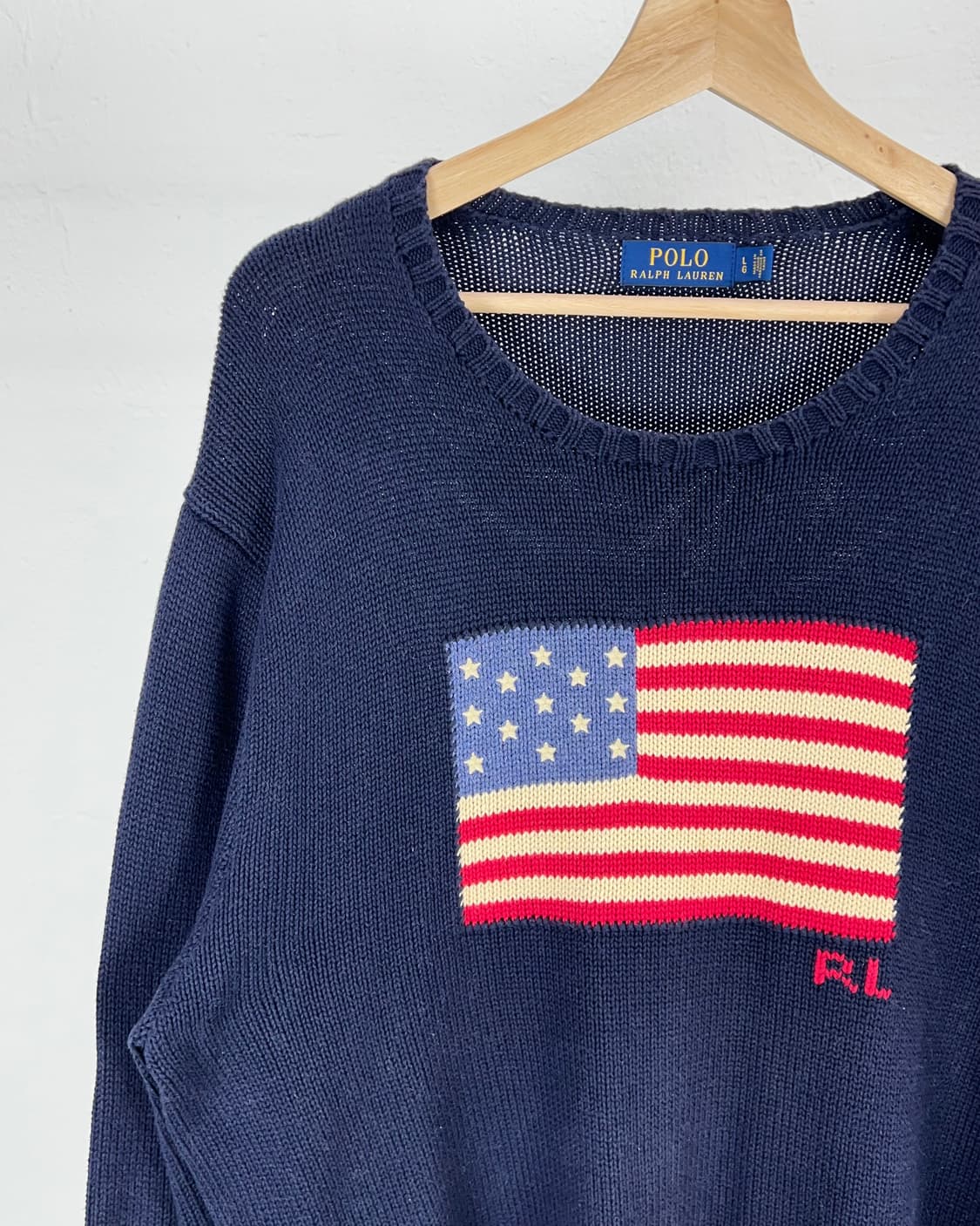 폴로 랄프로렌 네이비 성조기 코튼 플래그 니트 스웨터 상품이미지2