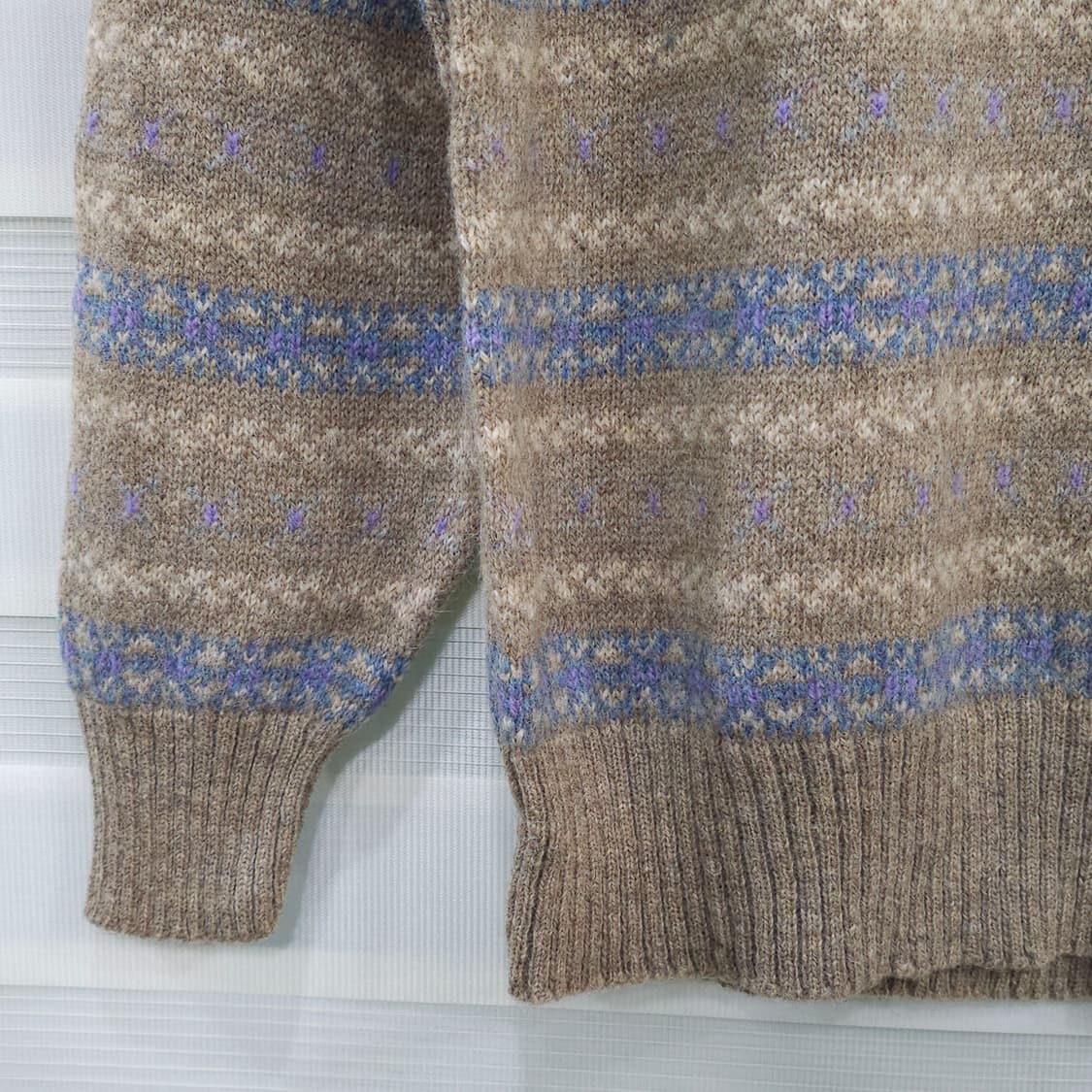 JAPAN 빈티지 YES PLEASE 브이넥 니트 스웨터- M 상품이미지4