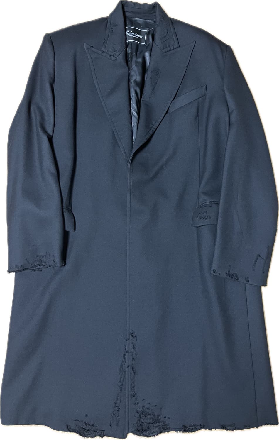 [46] 디스트로이드 오버 코트 블랙 상품이미지6