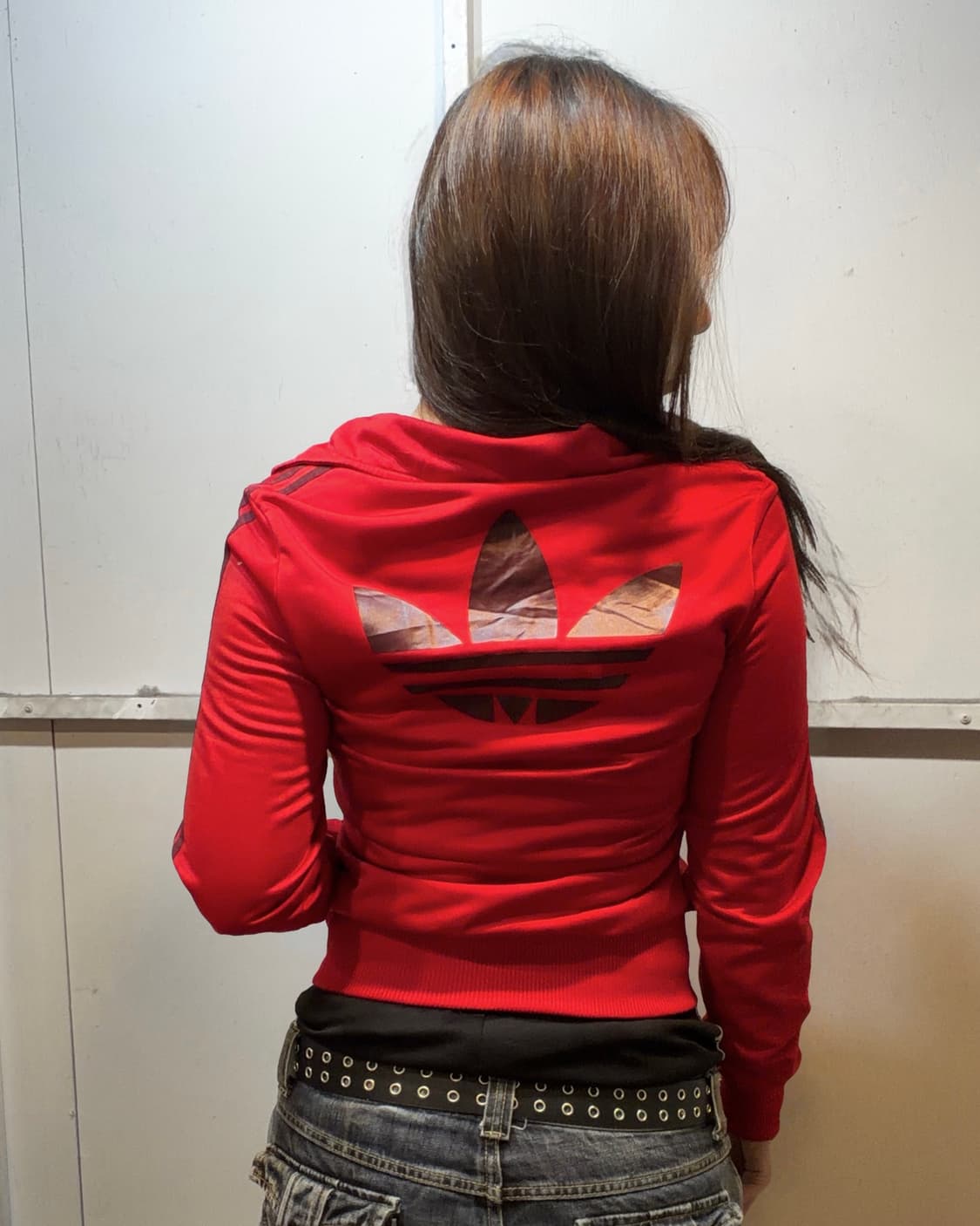 00s ADIDAS Y2K red&brown firebird jersey 상품이미지1