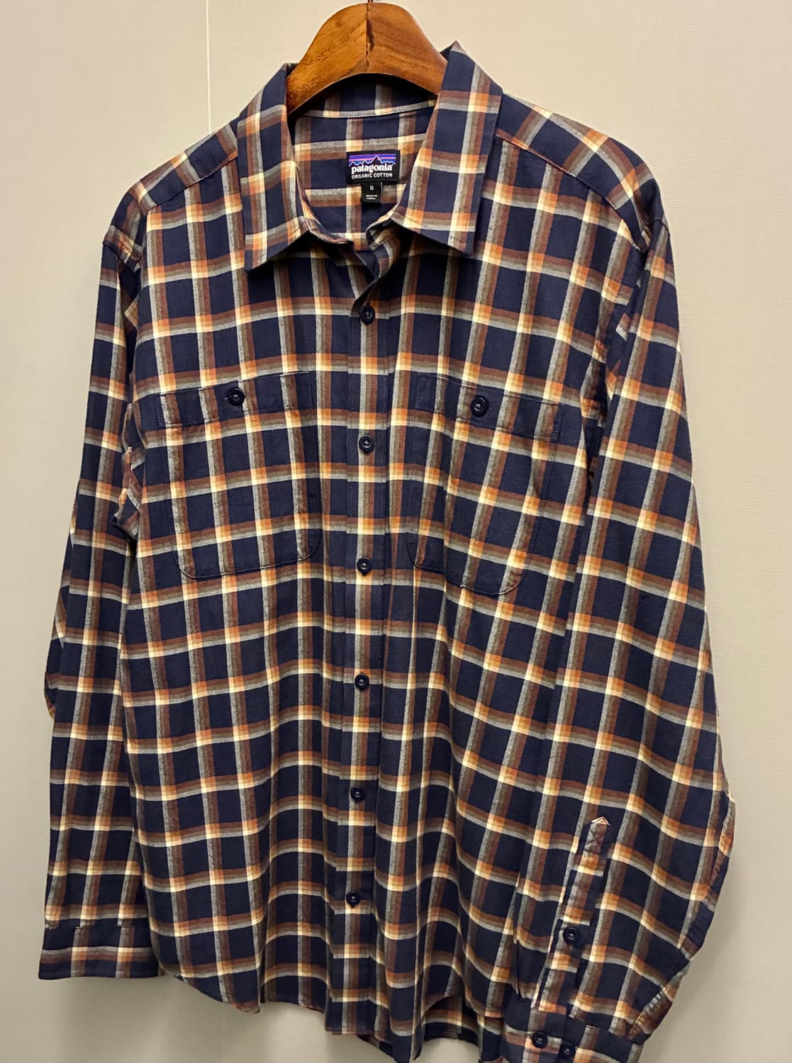 (M~L)파타고니아 오가닉코튼 투포켓 플란넬 체크셔츠 상품이미지2