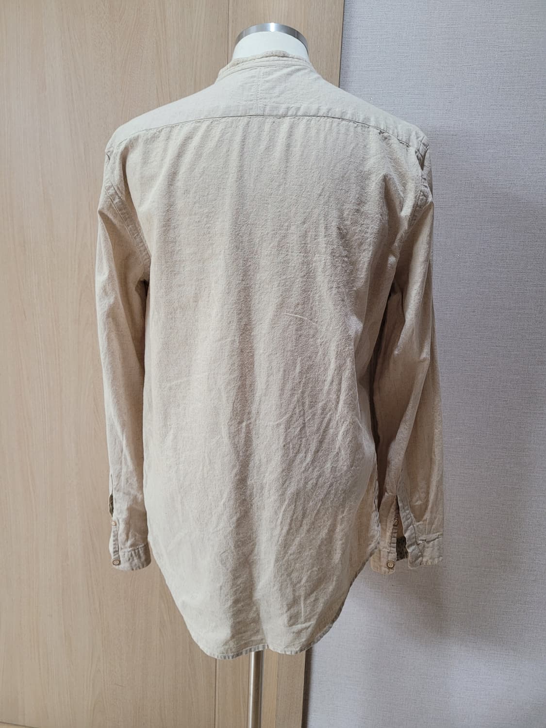 자라맨 ZARAMAN 린넨 헨리넥 셔츠 105 로우화이트(미색) 상품이미지7