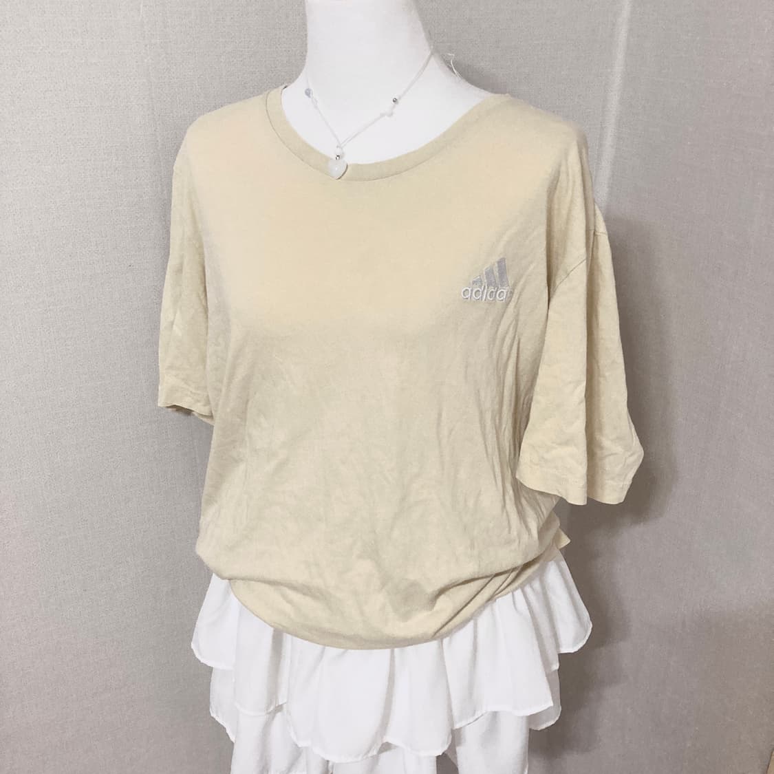 아디다스 연노랑 티셔츠 XL 상품이미지1