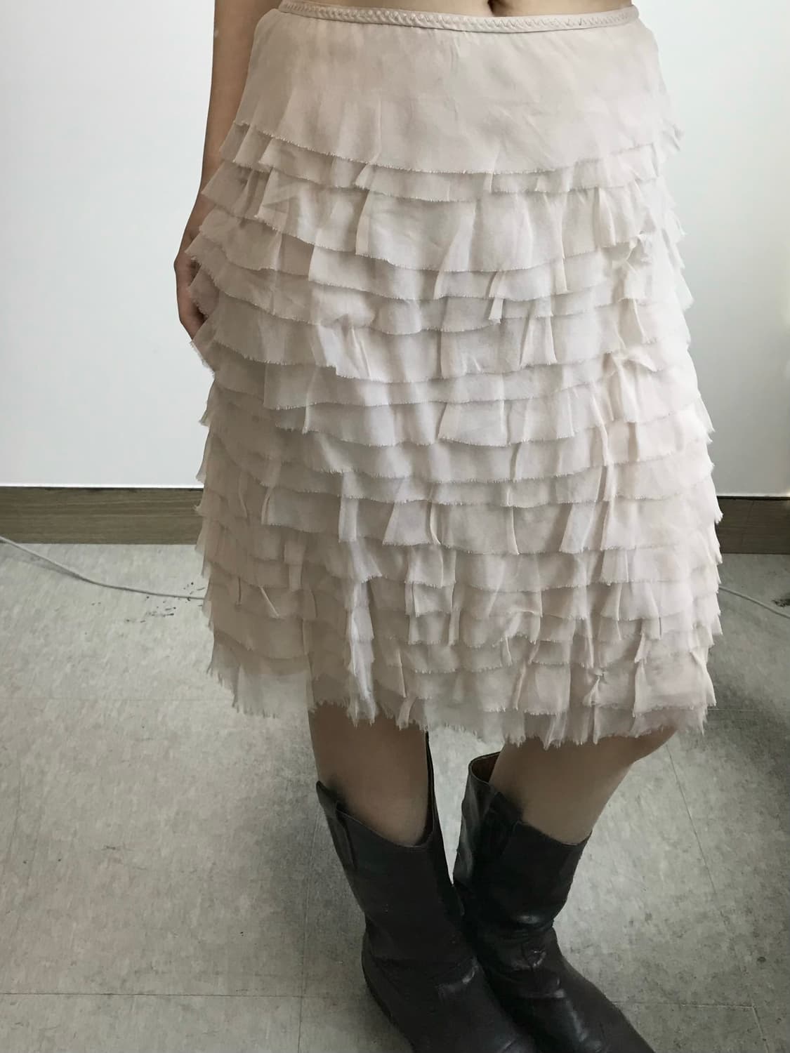 빈티지 캉캉 미디 스커트 상품이미지2