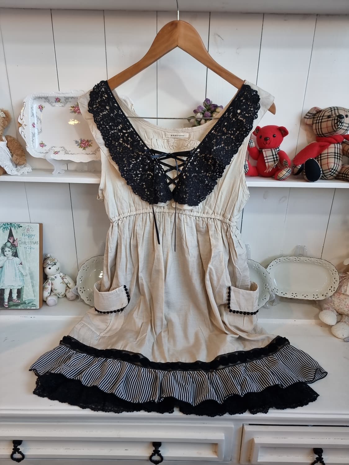 axes femme 레이스 카라 원피스 상품이미지1