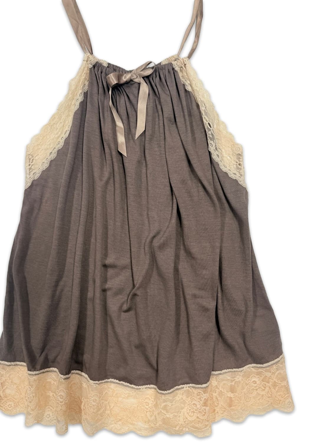 빈티지 Rouge vif 레이스 리본 슬리브리스 상품이미지2