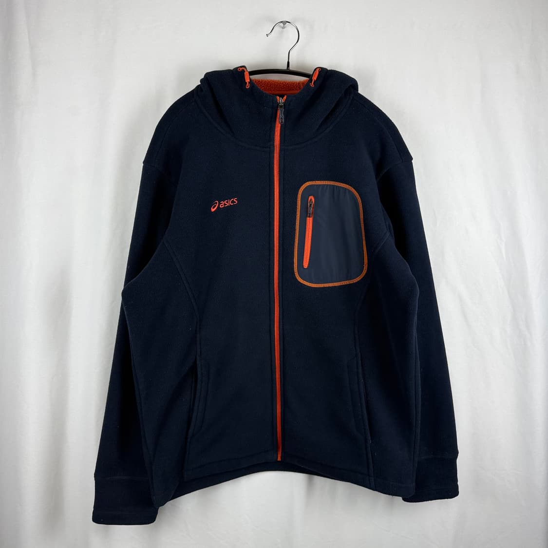 (100) 아식스 플리스 후드집업 네이비 상품이미지2