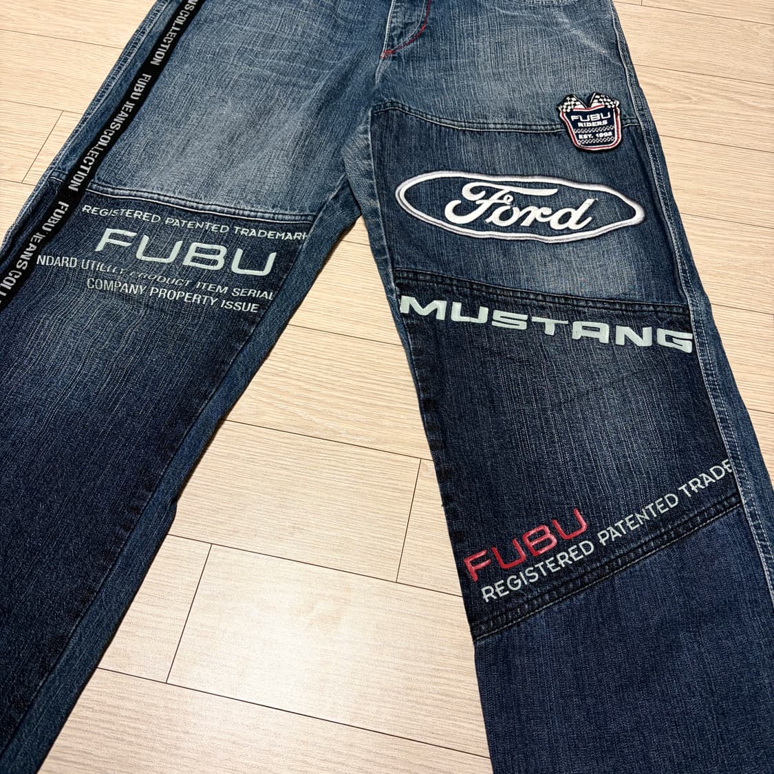 FUBU X 포드 머스탱 빈티지 데님 팬츠 상품이미지3