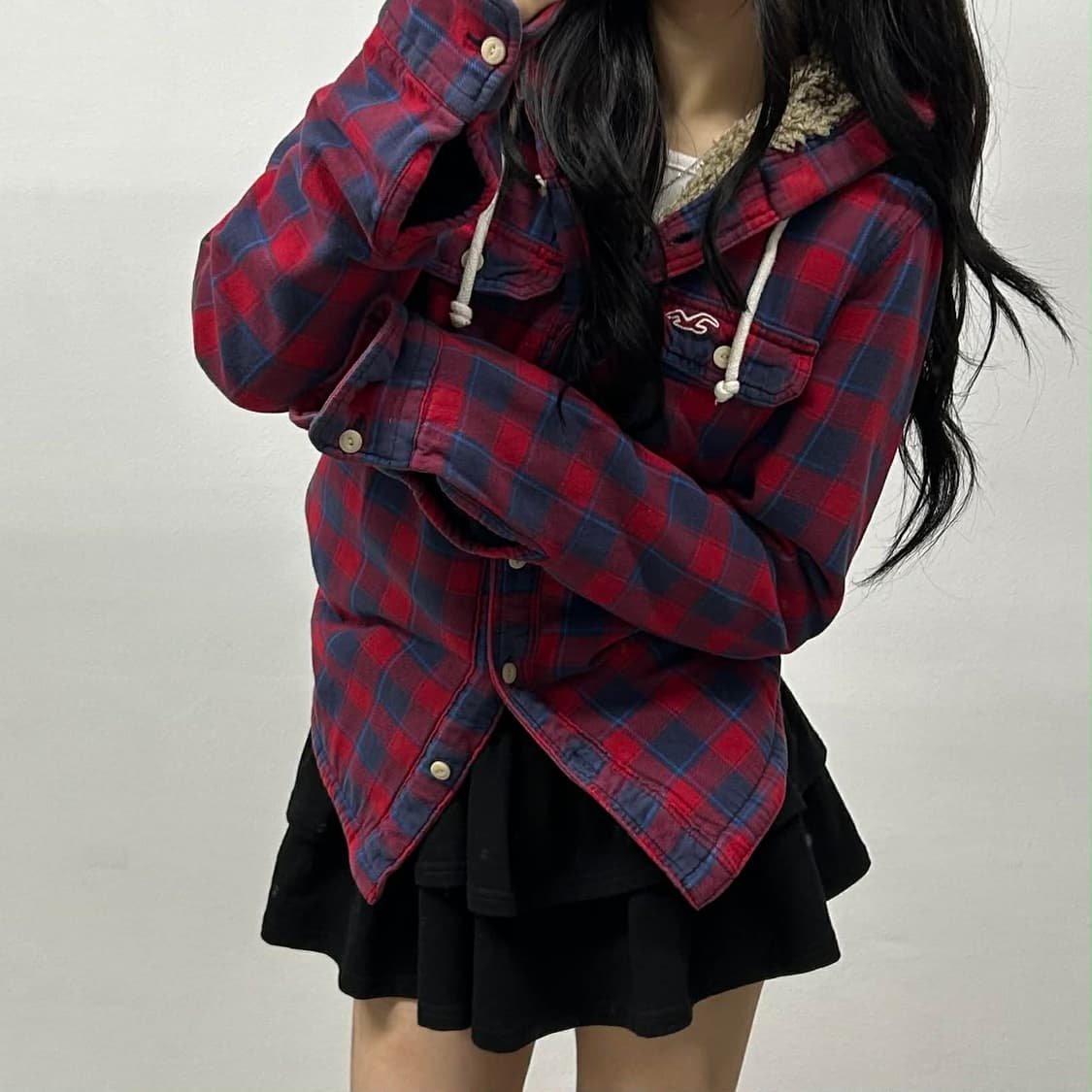 홀리스터 y2k 투포켓 양털 울프죠 셔츠 자켓(M) 상품이미지1