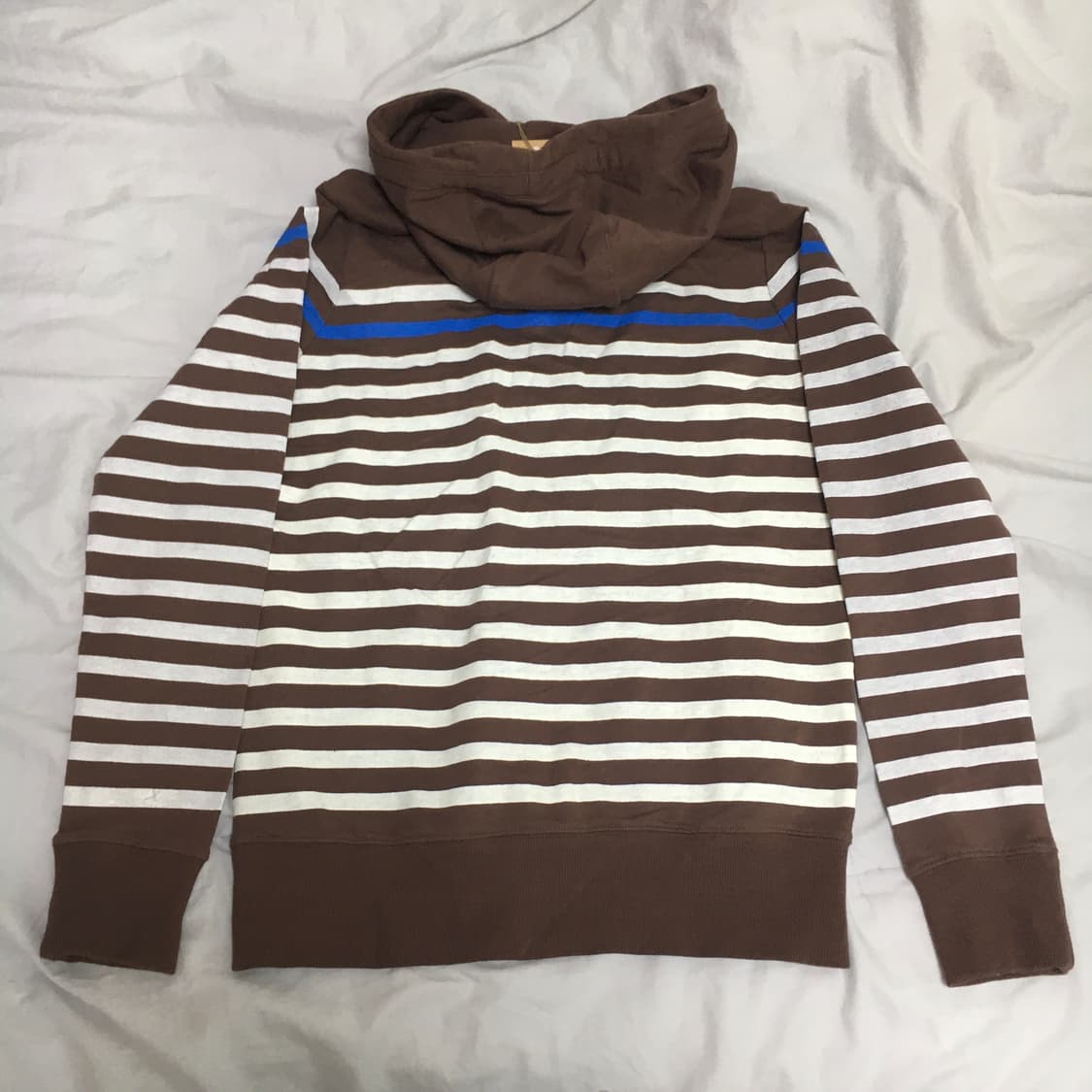 [새상품] Uglz 브라운 스트라이프 후드집업 상품이미지4