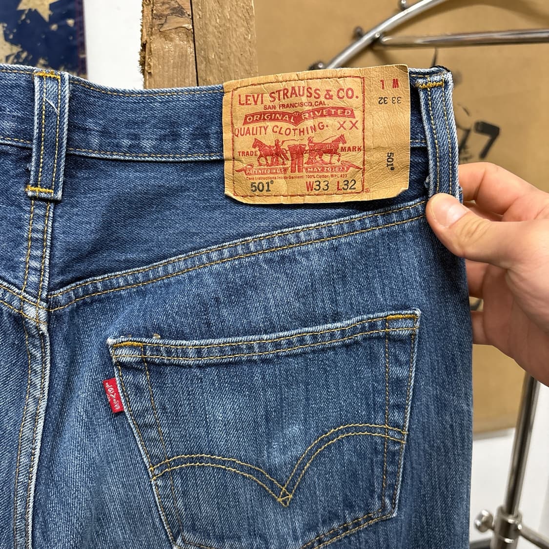 리바이스 501 오리지널 스트레이트 슬러버 워싱 데님팬츠 N903 상품이미지7