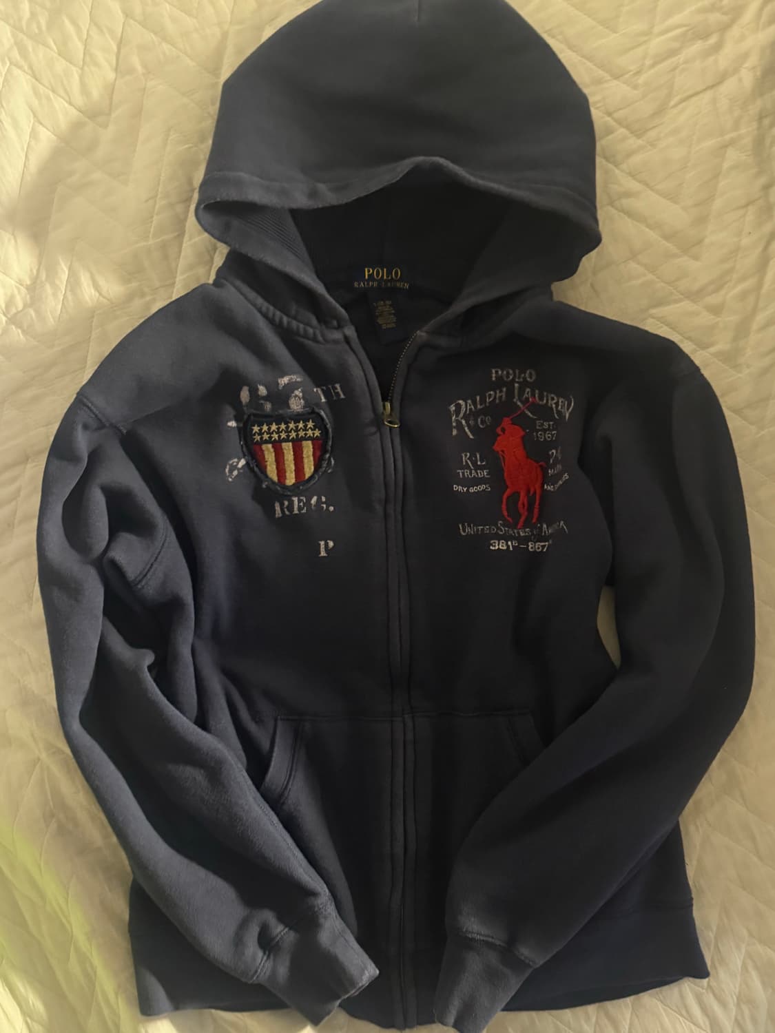 폴로 빅포니 성조기 후드집업 상품이미지2