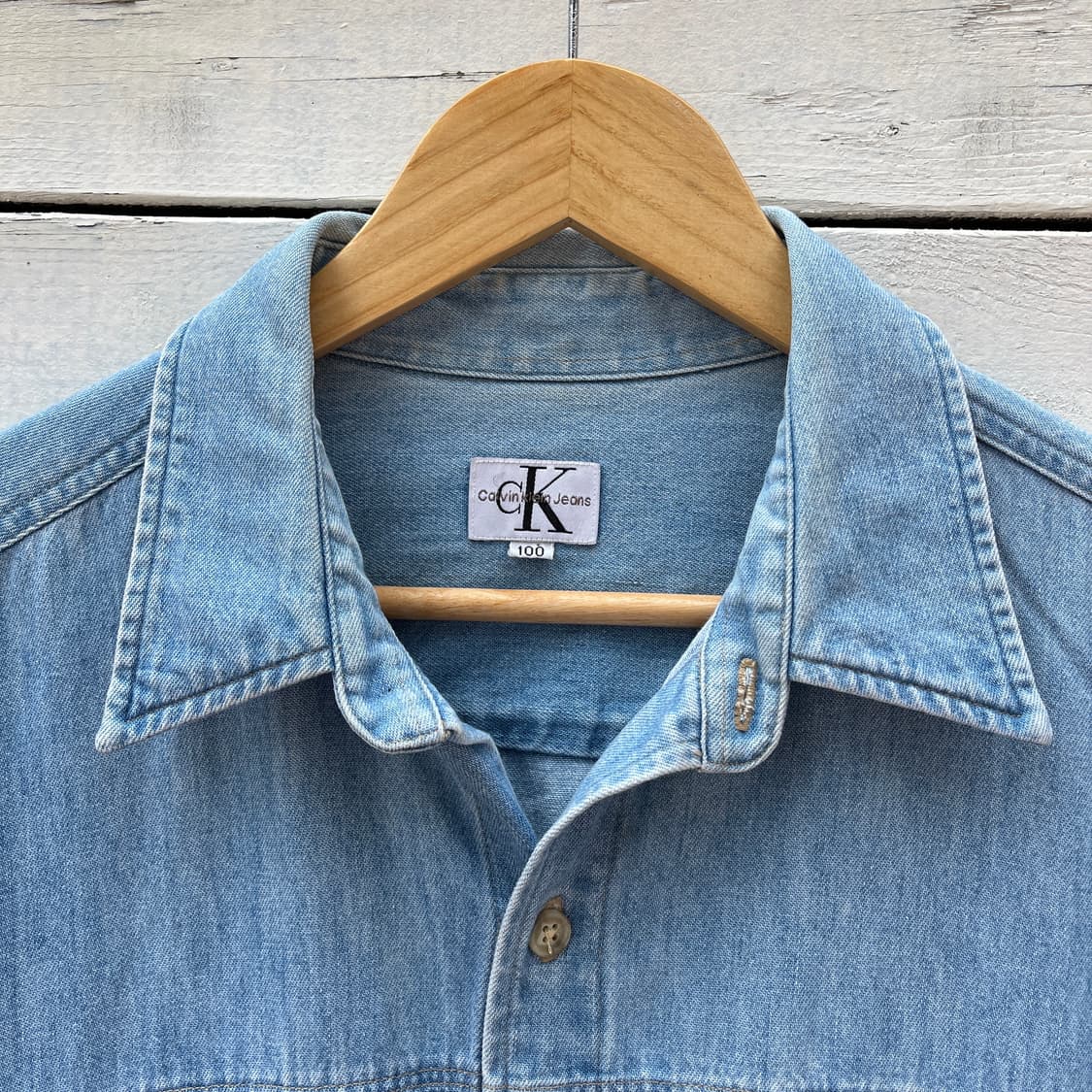 Calvin Klein 90s 캘빈클라인 데님 셔츠 상품이미지4