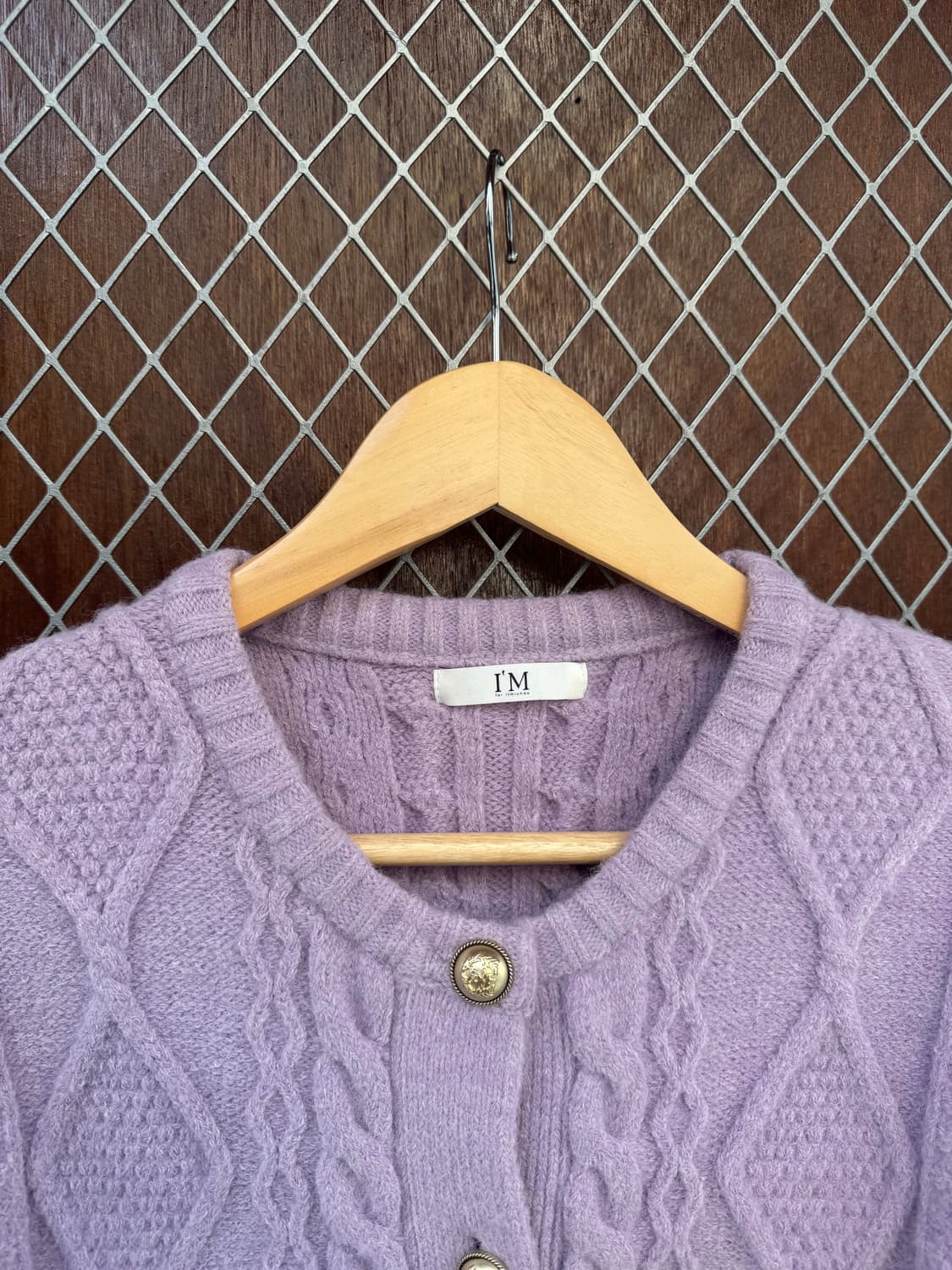 IM 잇미샤 케이블 꽈배기 니트 가디건 S 상품이미지3