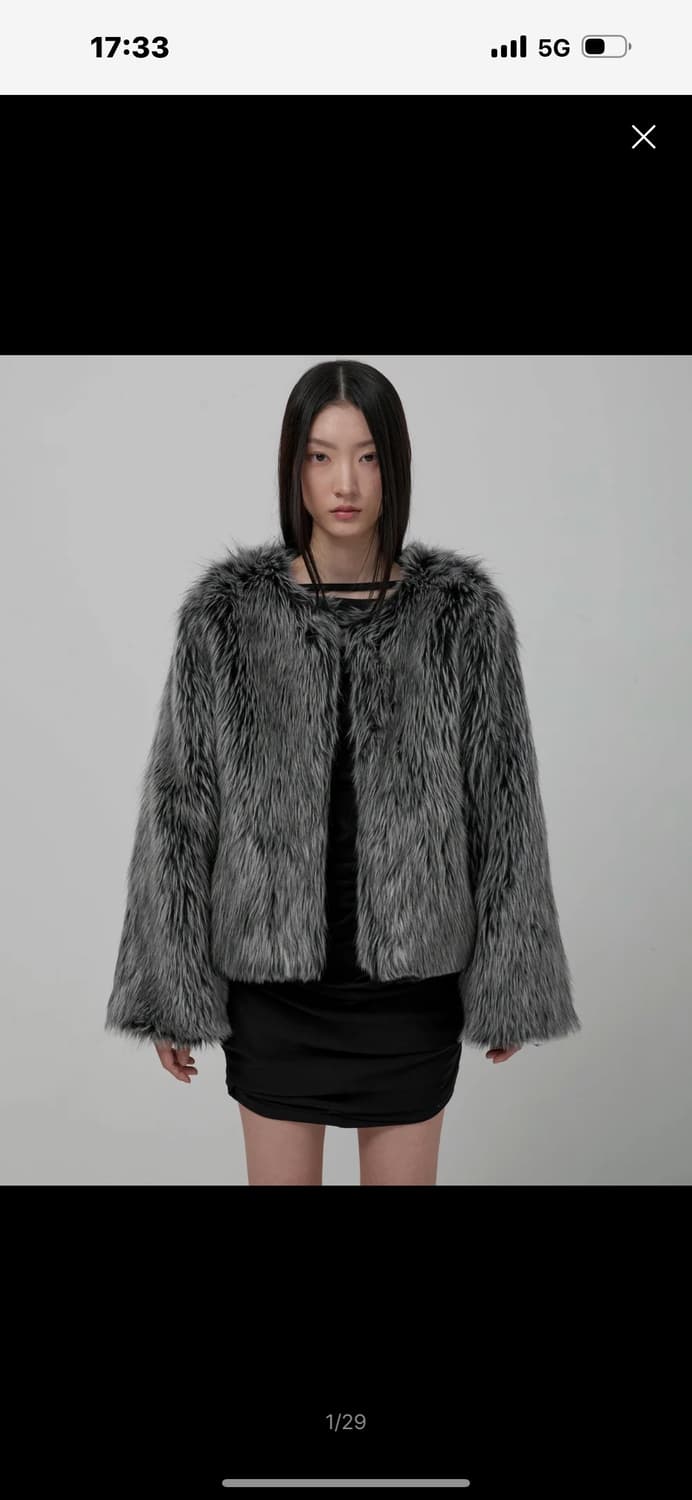 플레어업 퍼자켓 차콜 1 상품이미지1