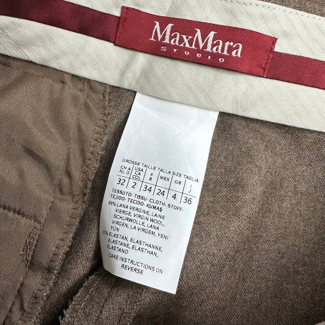 막스마라 버진울 트라우저 슬랙스 팬츠 상품이미지6