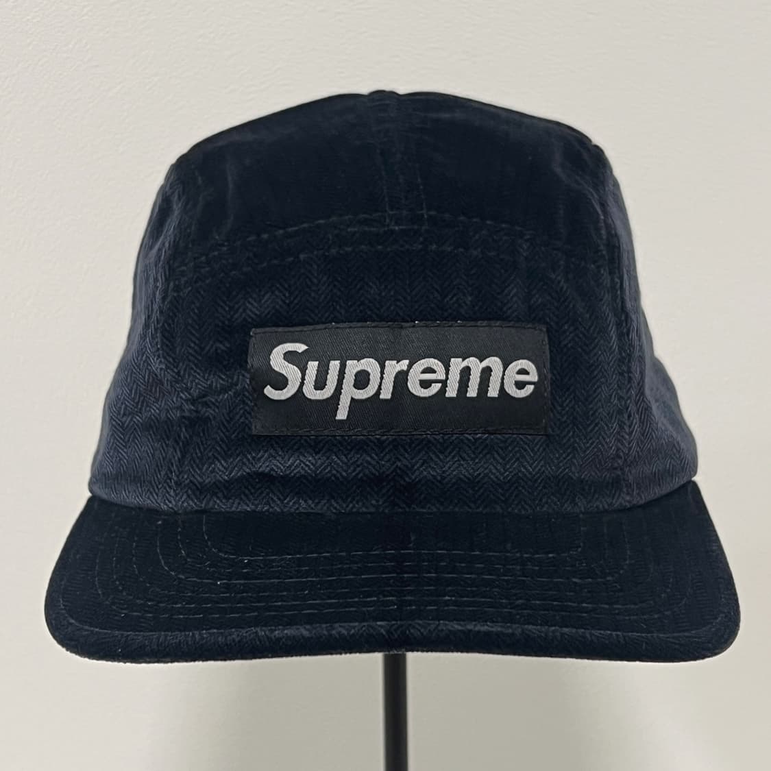 슈프림 2008 헤링본 캠프캡 네이비 상품이미지1