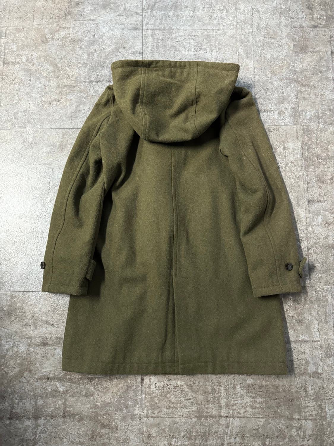 울 혼방 더블 버튼 후디드 코트 상품이미지9