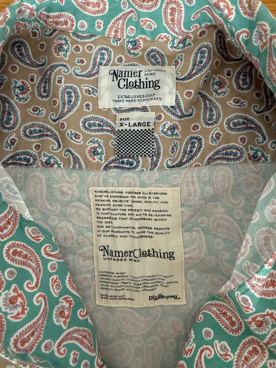 네이머클로딩(Namerclothing) 멀티 페이즐리 반팔 셔츠 상품이미지8