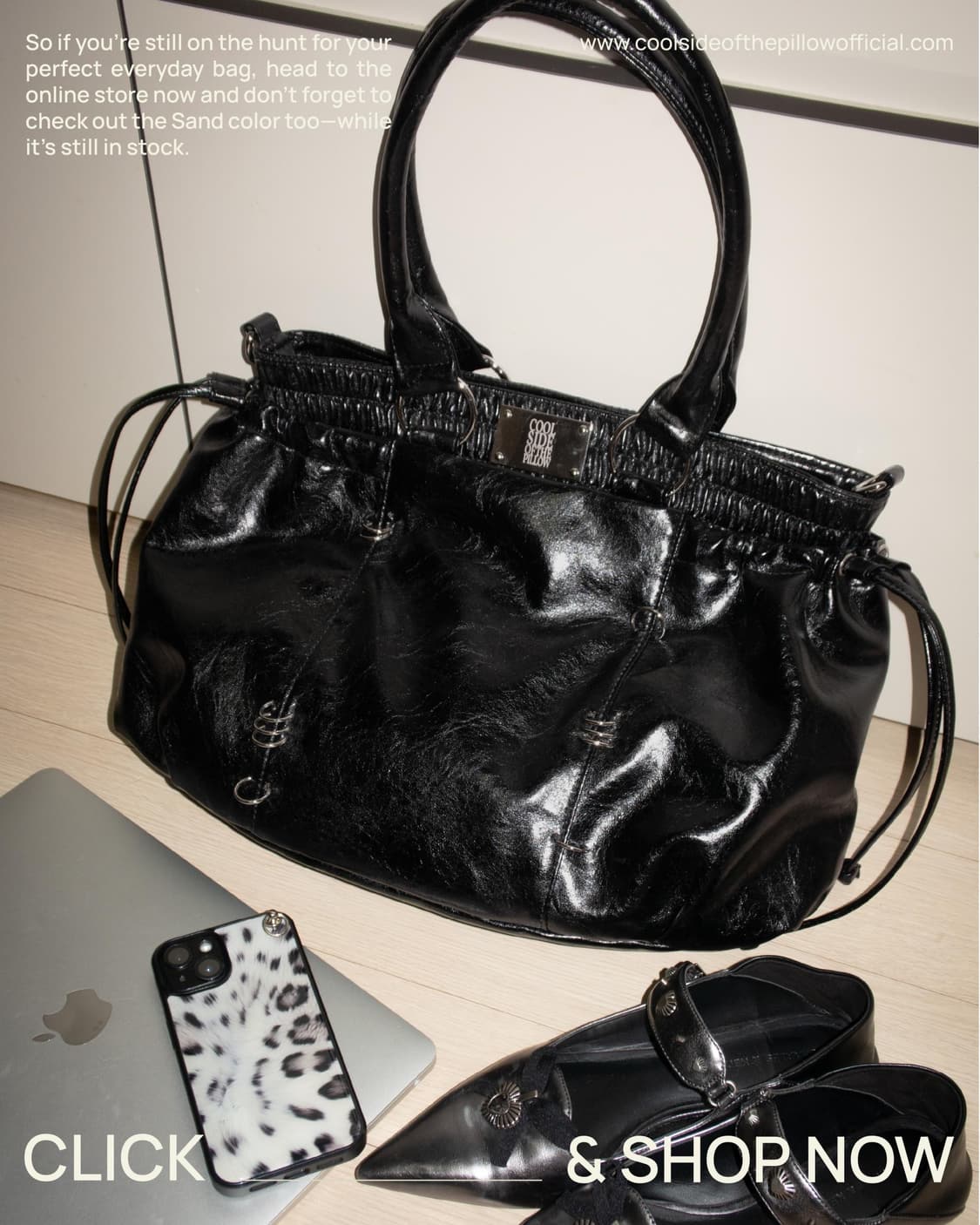 [쿨사이드오브더필로우] pierced boxer bag black 급처 상품이미지1