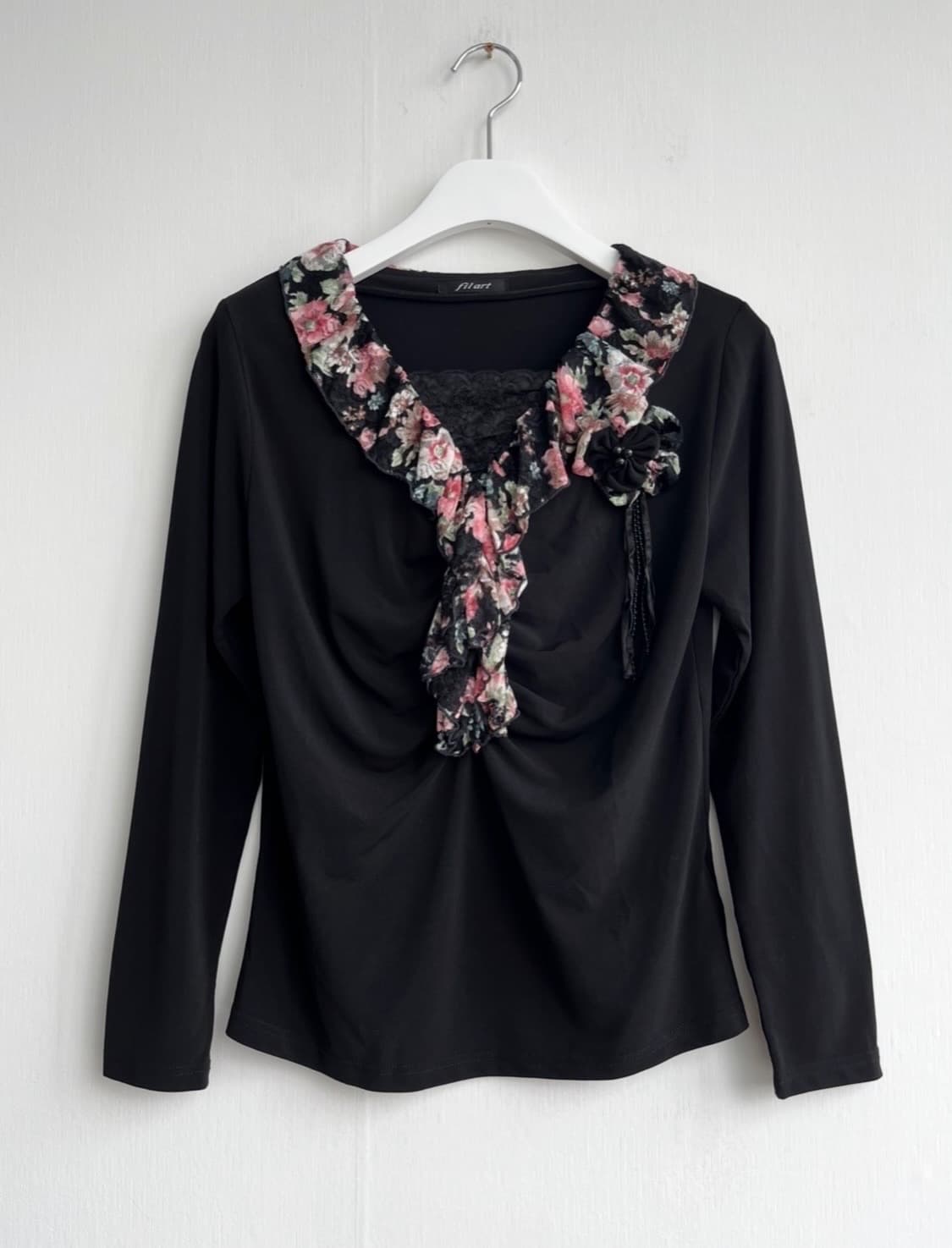 filart 플라워 코사지 슬림 탑 상품이미지1