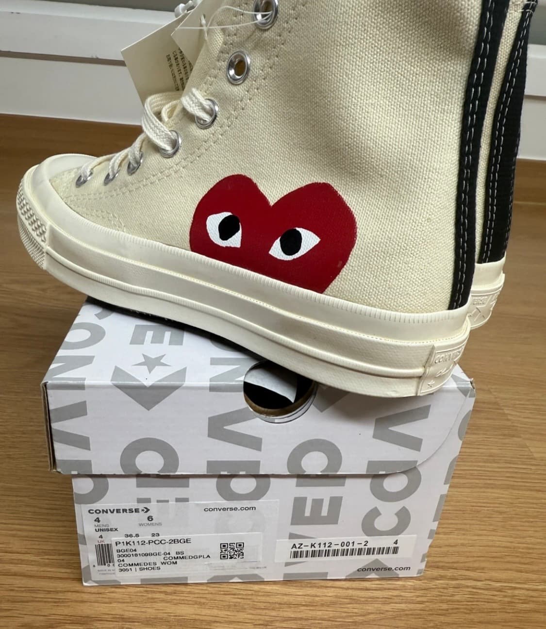 꼼데가르송 플레이 척 70 하이 화이트 상품이미지1