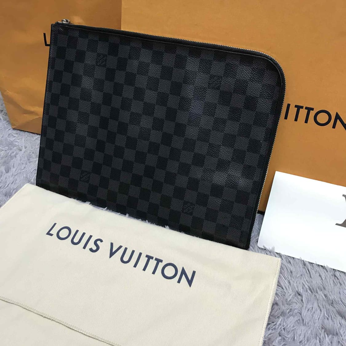 {클로젯}[풀구성][GM]루이비통 포쉐트 주르 다미에 클러치 GM 상품이미지3