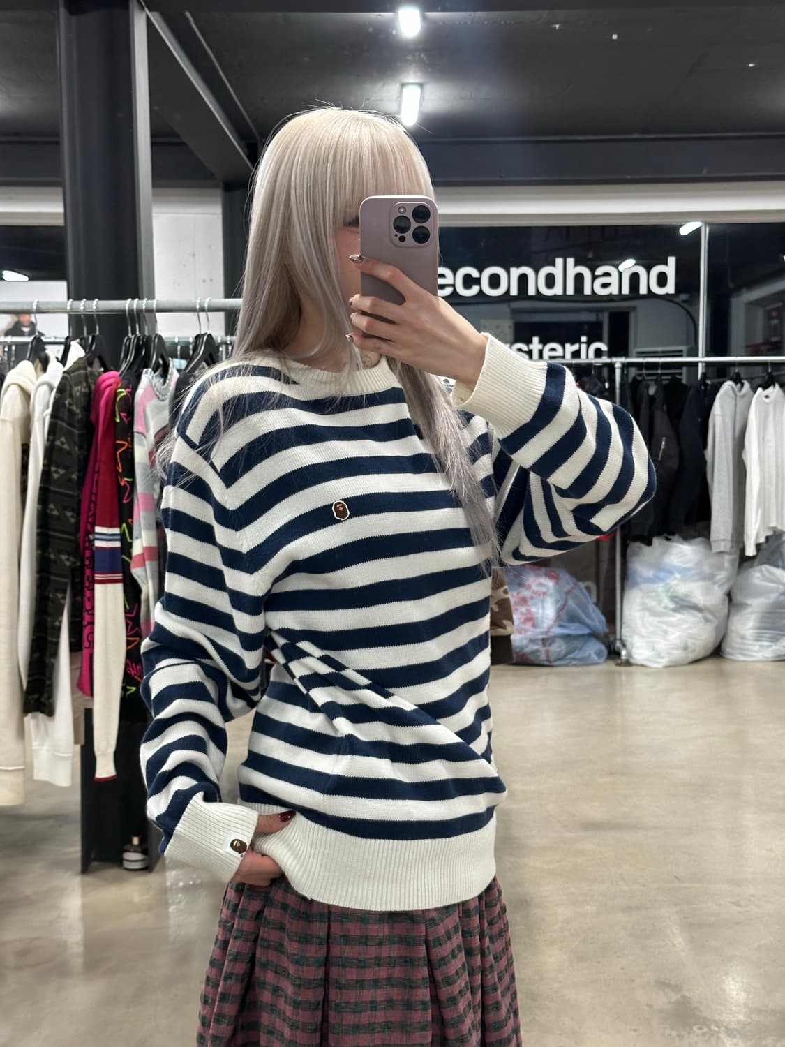 베이프 네이비 미니사루 상품이미지1