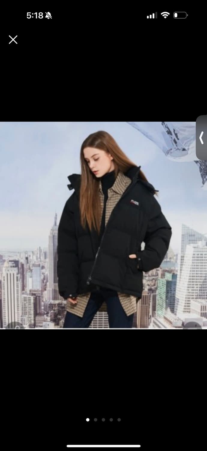 플리온 더블바인드 블랙 패딩 (남녀공용 도톰 따뜻 패딩) 상품이미지3