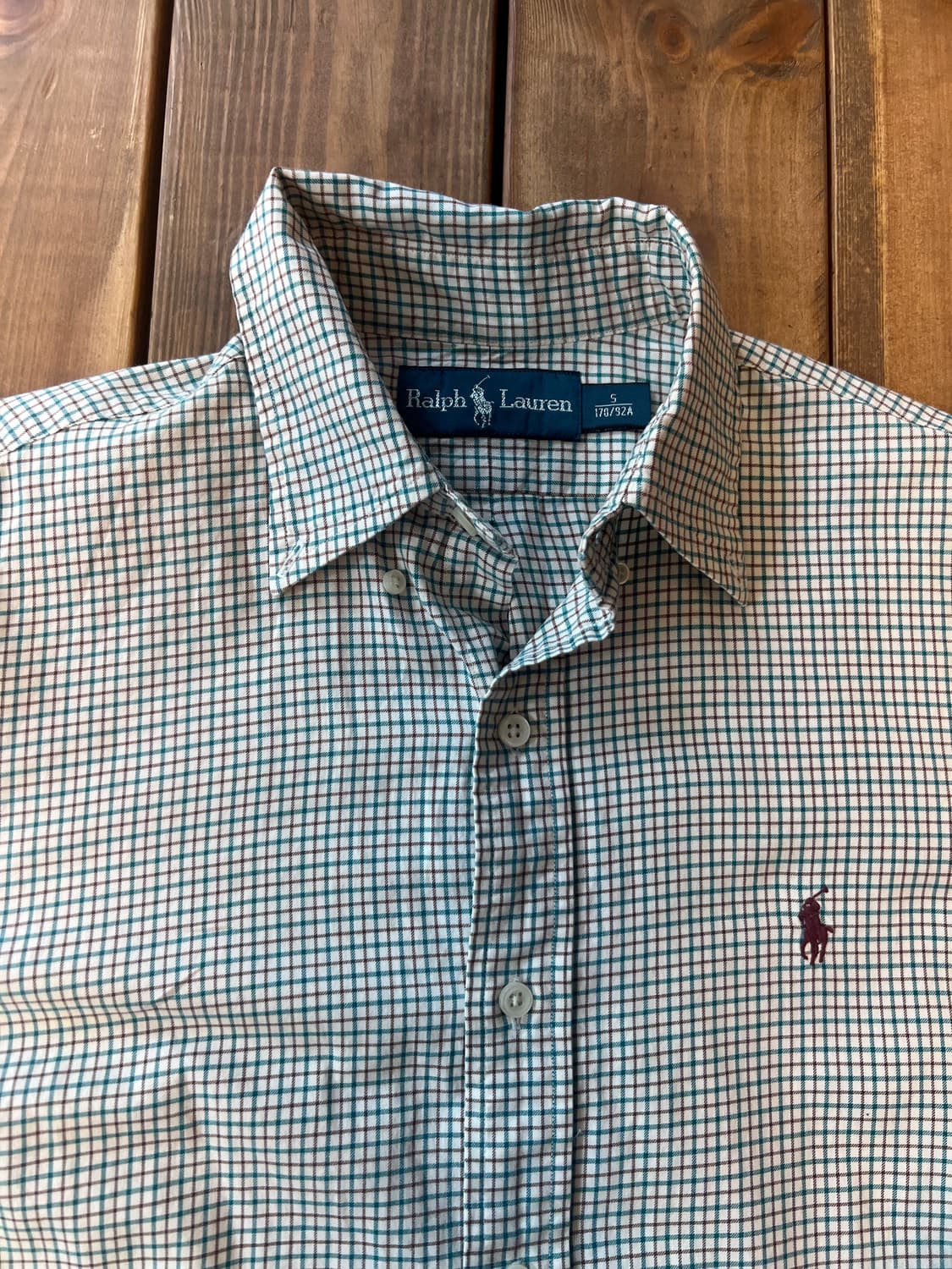 폴로 카키 체크 셔츠 상품이미지7