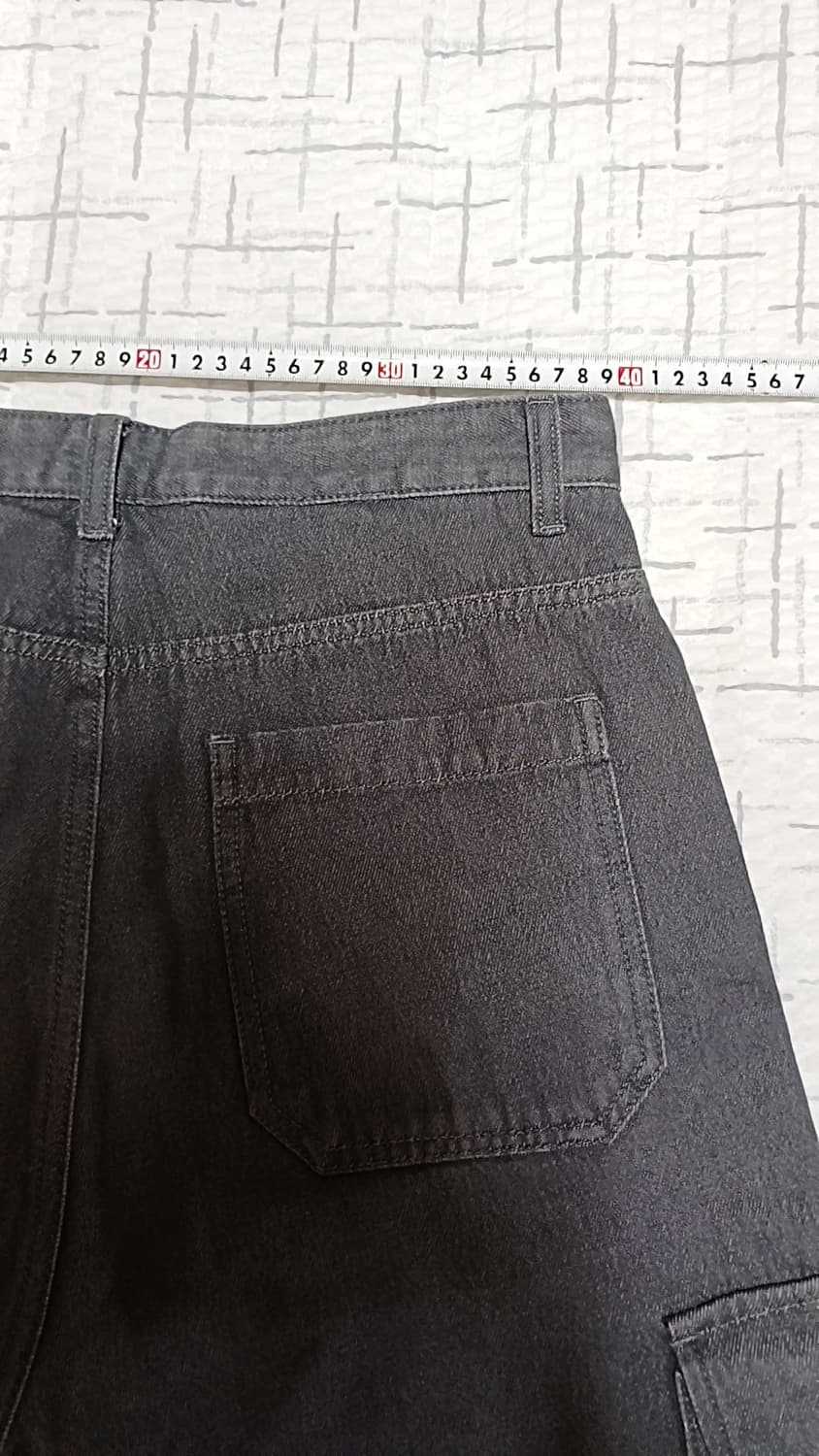 에잇세컨즈 와이드 그레이데님 카고팬츠 30인치 기장107 상품이미지7