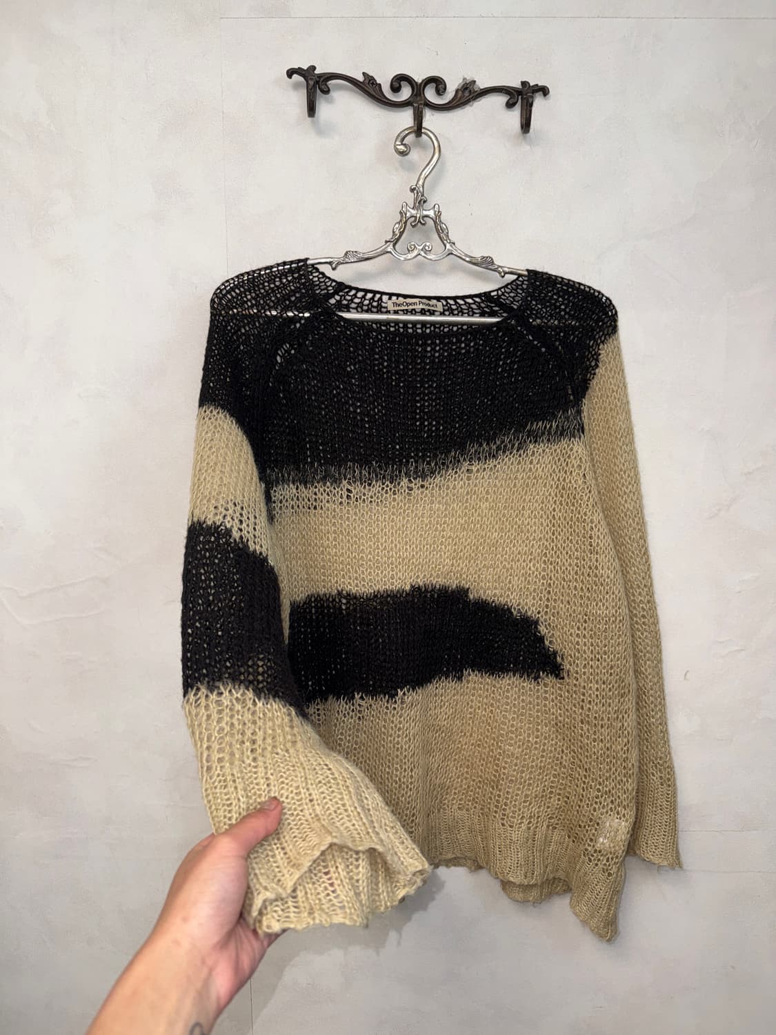 The Open Product Abstract Print Knit Top 상품이미지2