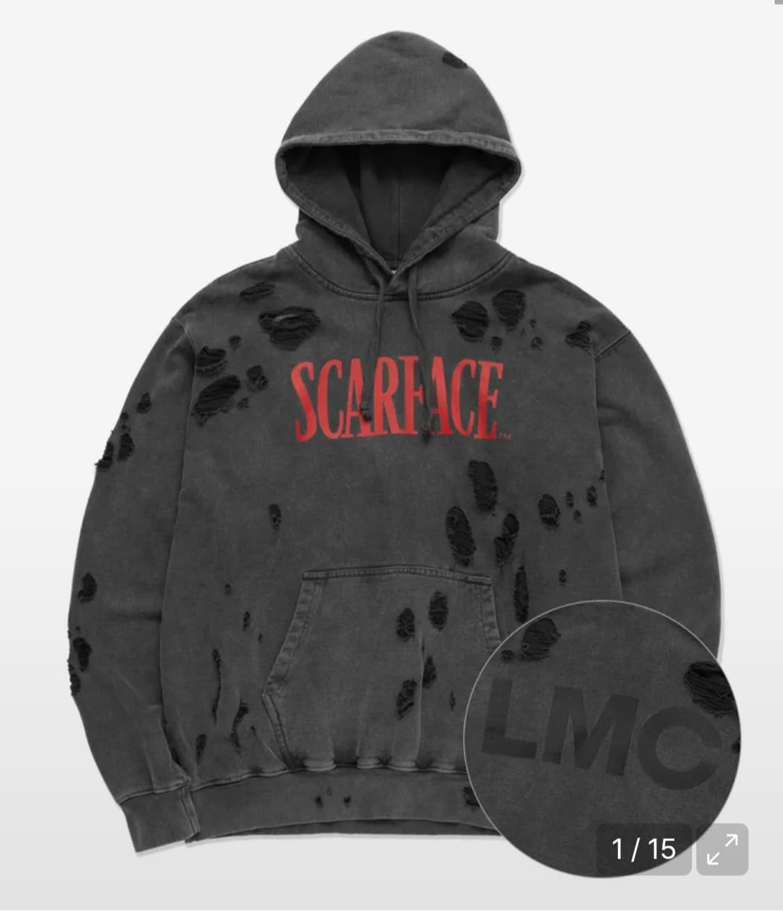 [xl] LMC 스카페이스 데미지 후드티 상품이미지1