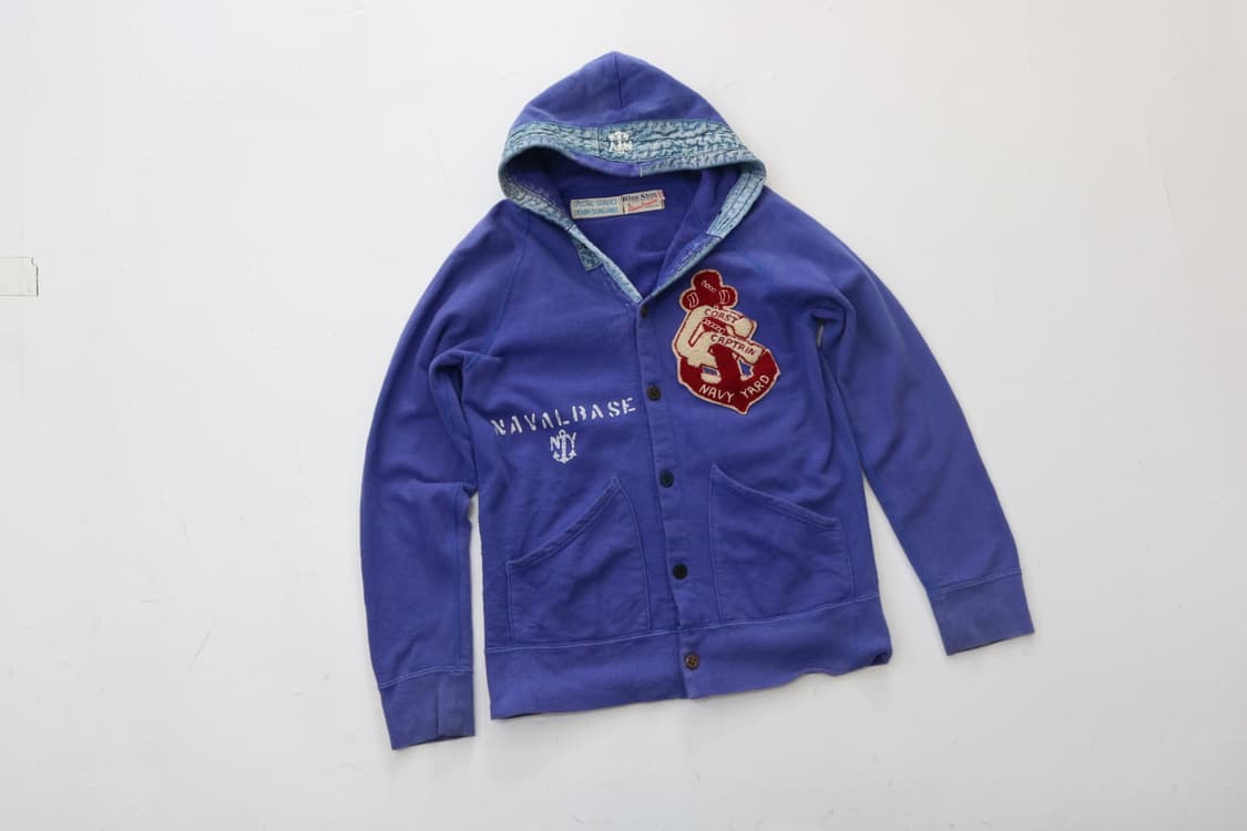 Denim Dungaree 데님앤던가리 빈티지 네이비 후드 가디건 상품이미지2