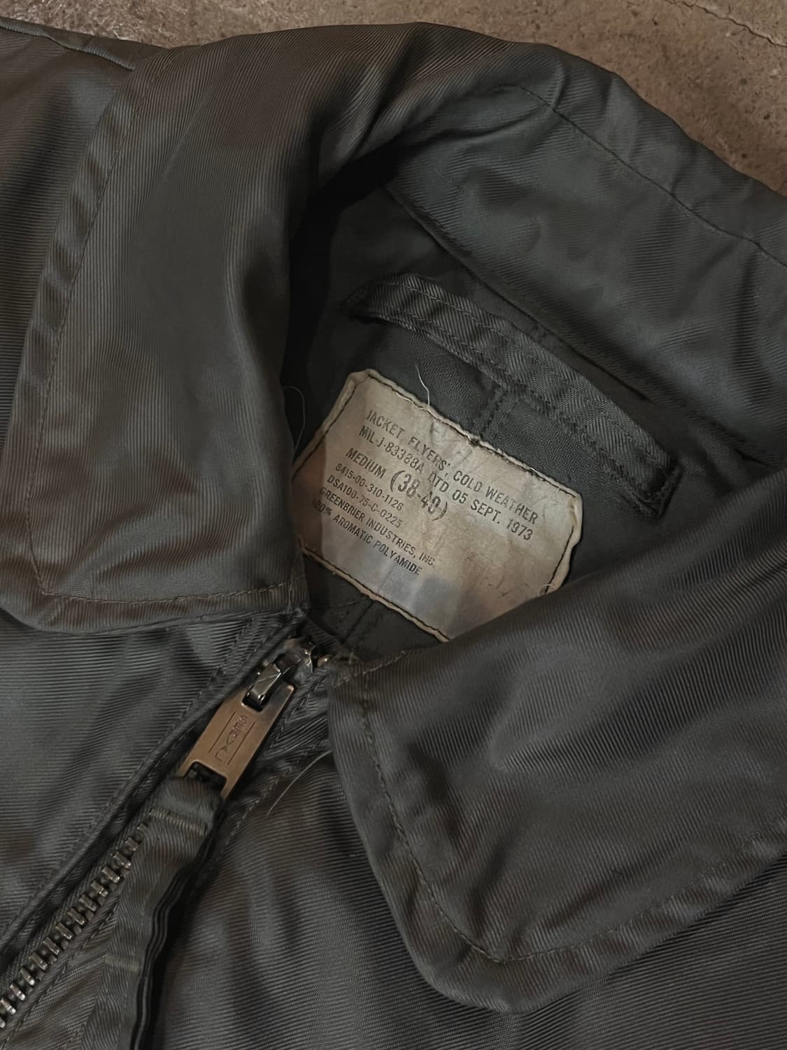 75s 1세대 미군 오리지널 CWU-45P 플라이트 자켓 상품이미지3