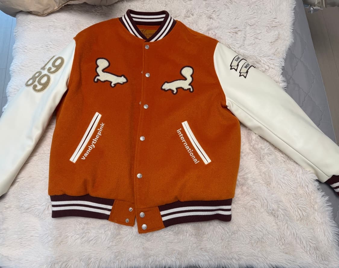 반디 더 핑크 본사이 바시티 자켓 L (새상품) 상품이미지4