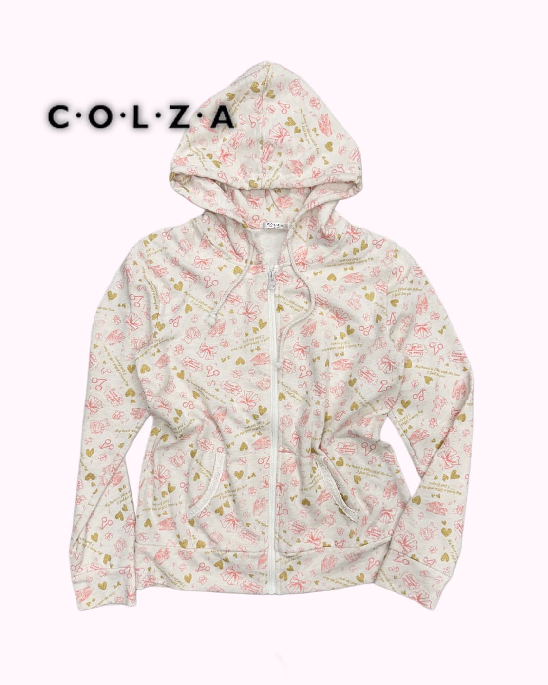 kitsch cute pattern hood zip-up 상품이미지1