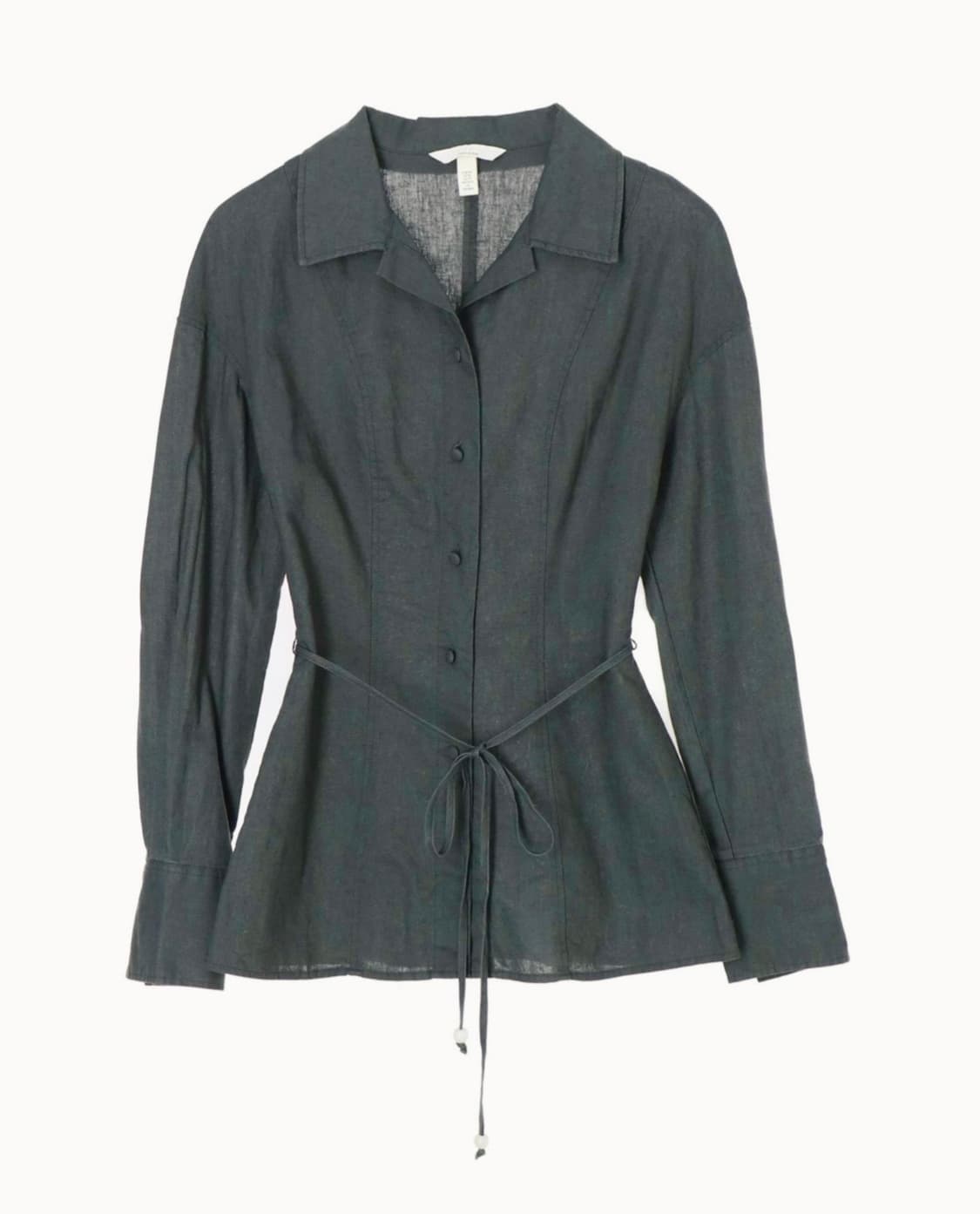 H&M 린넨 벨티드셔츠 XS 상품이미지1