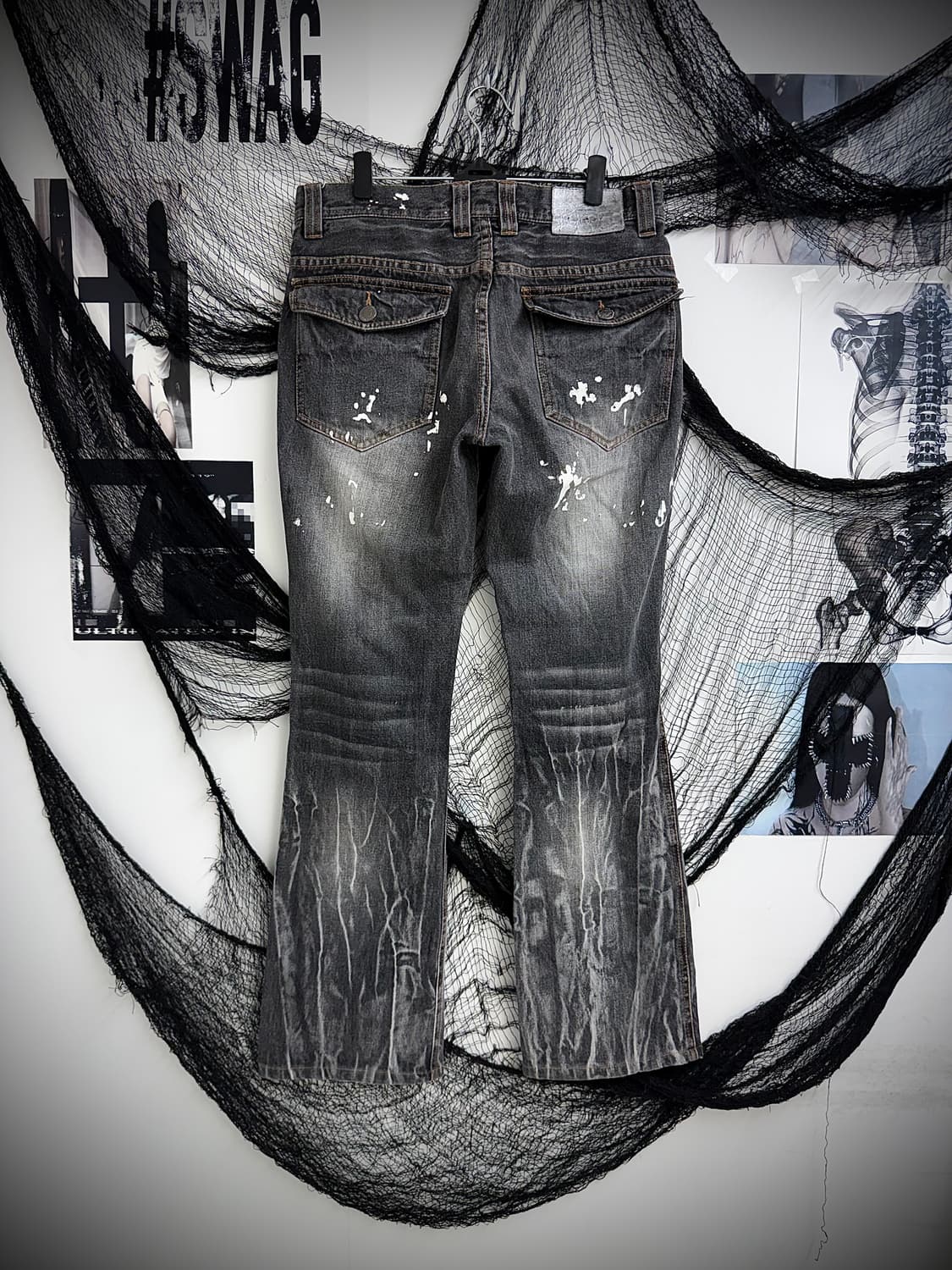 00s painted washing bootscut jeans 상품이미지5