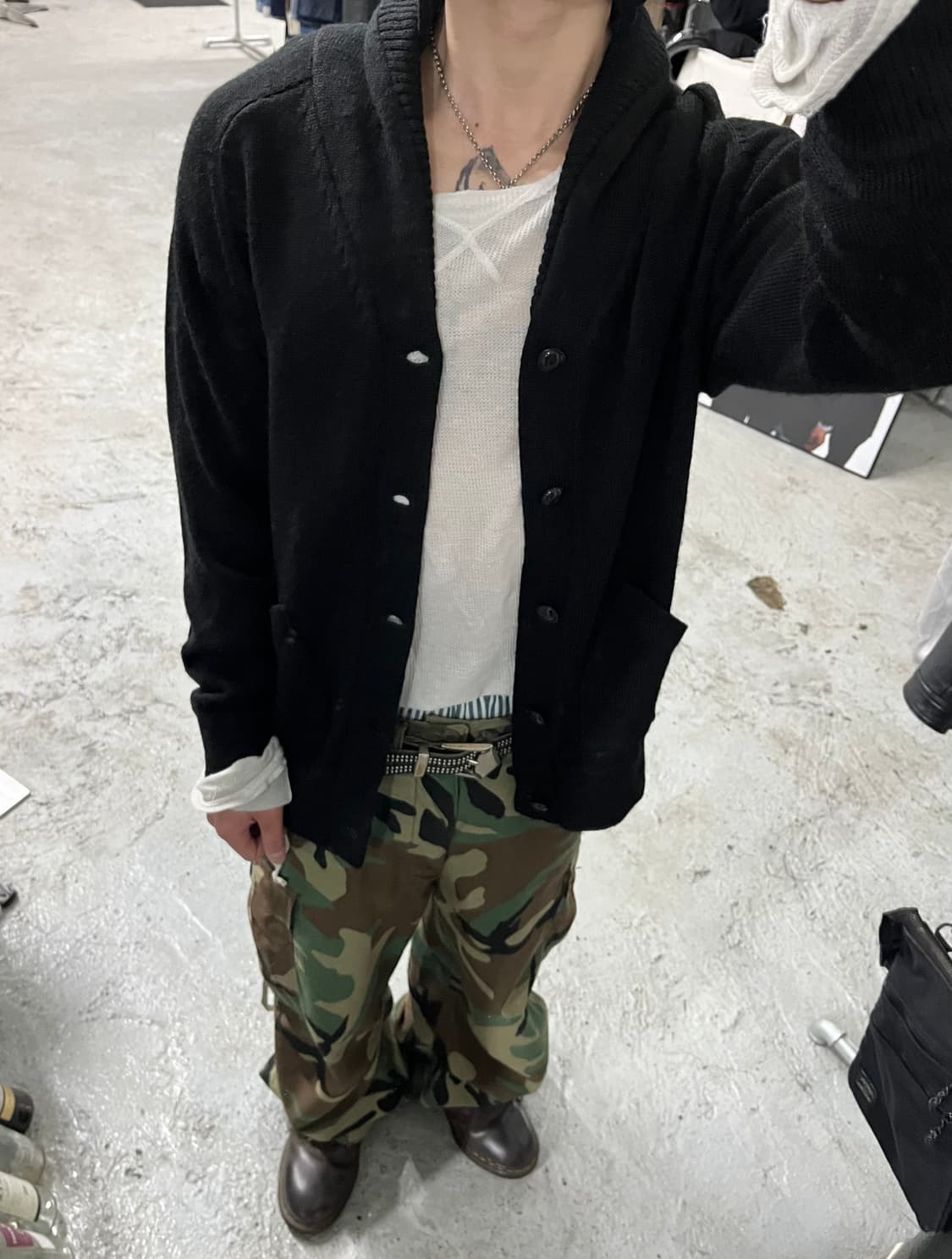 Beams knit cardigan 상품이미지3