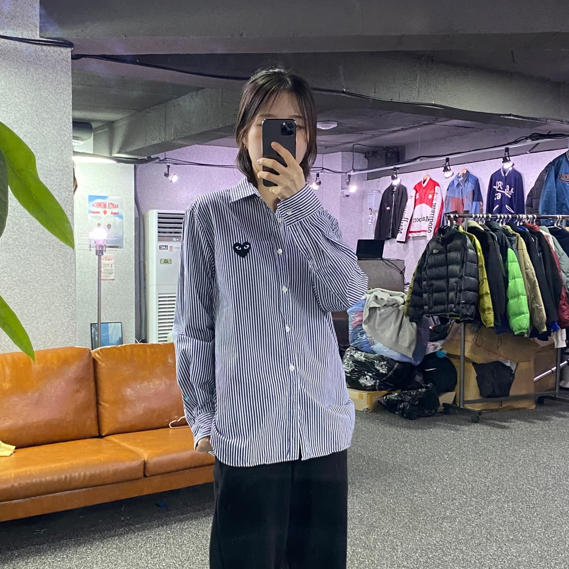 꼼데가르송 네이비 스트라이프 셔츠 B3288 상품이미지1