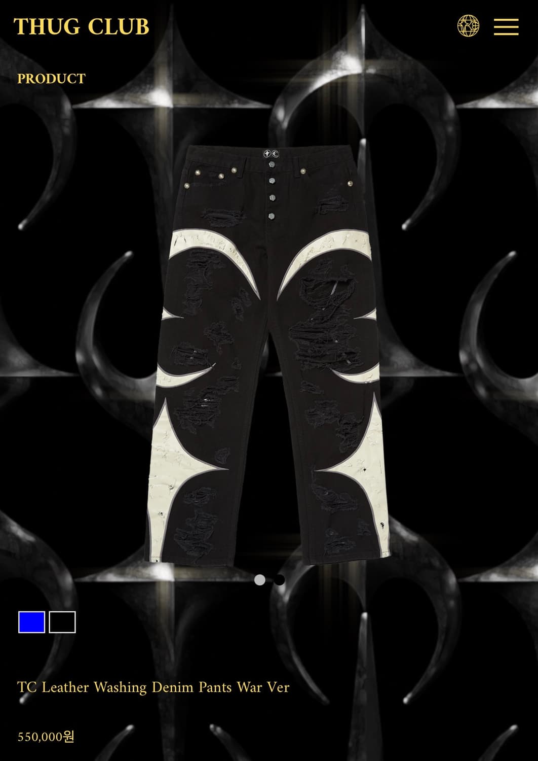 떠그클럽 래더 워싱 데님팬츠 (war ver) -3size- 미착용새상품 상품이미지1