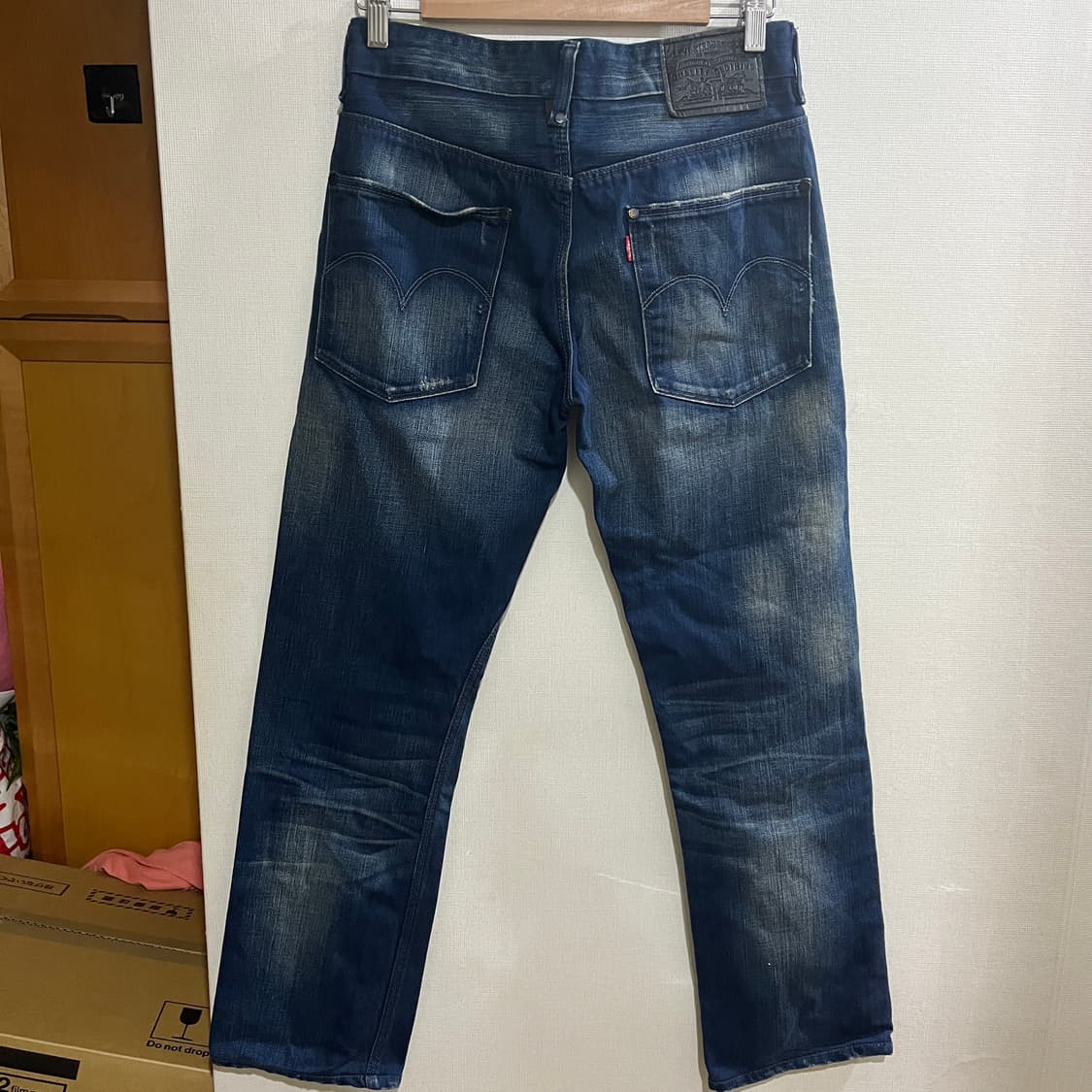 (28) 리바이스 프리미엄 522 슬림 스트레이트 워싱 데미지 데님 청바 상품이미지2