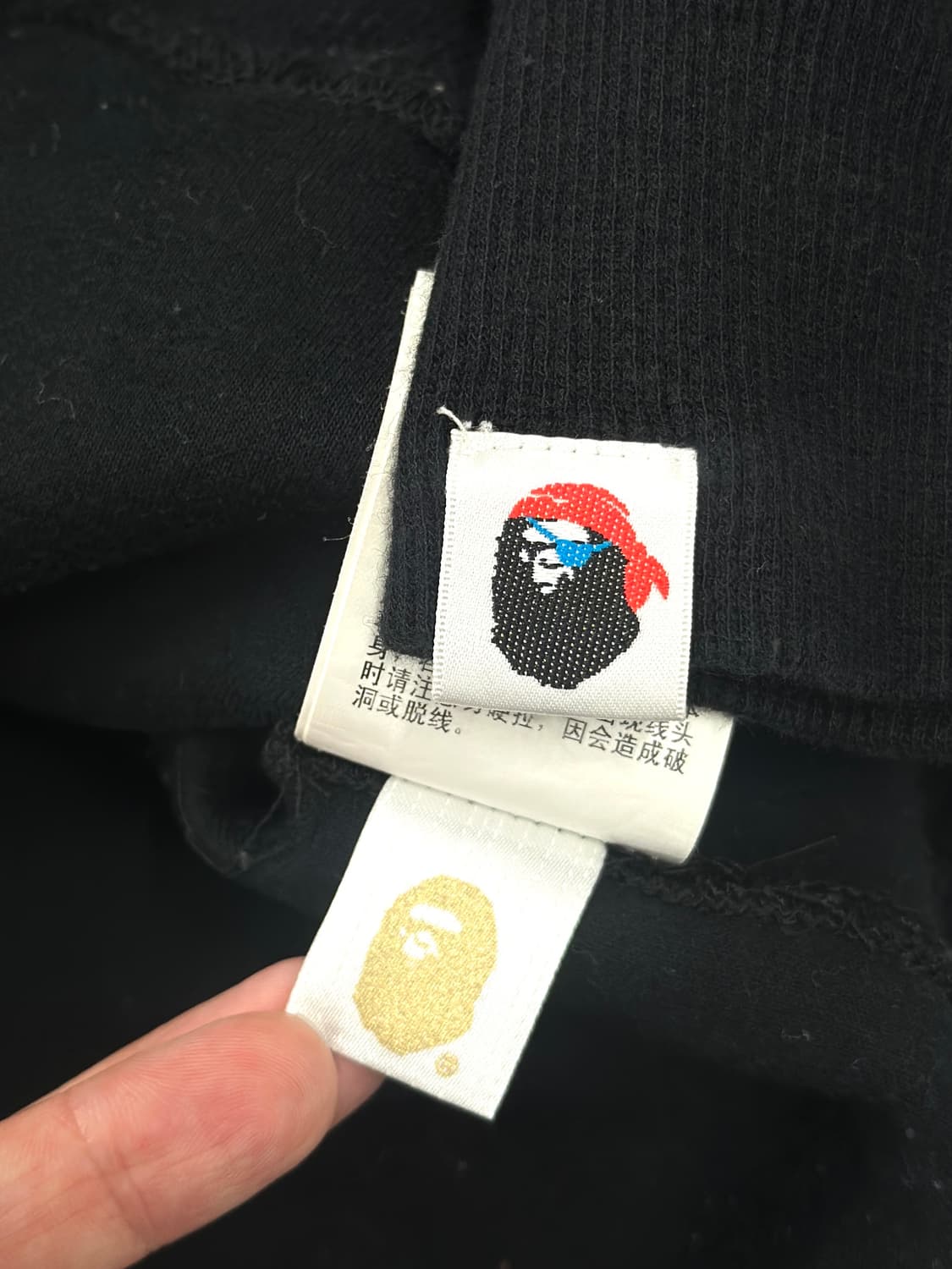 베이프 해적사루 블랙 폴리 후드집업  상품이미지8