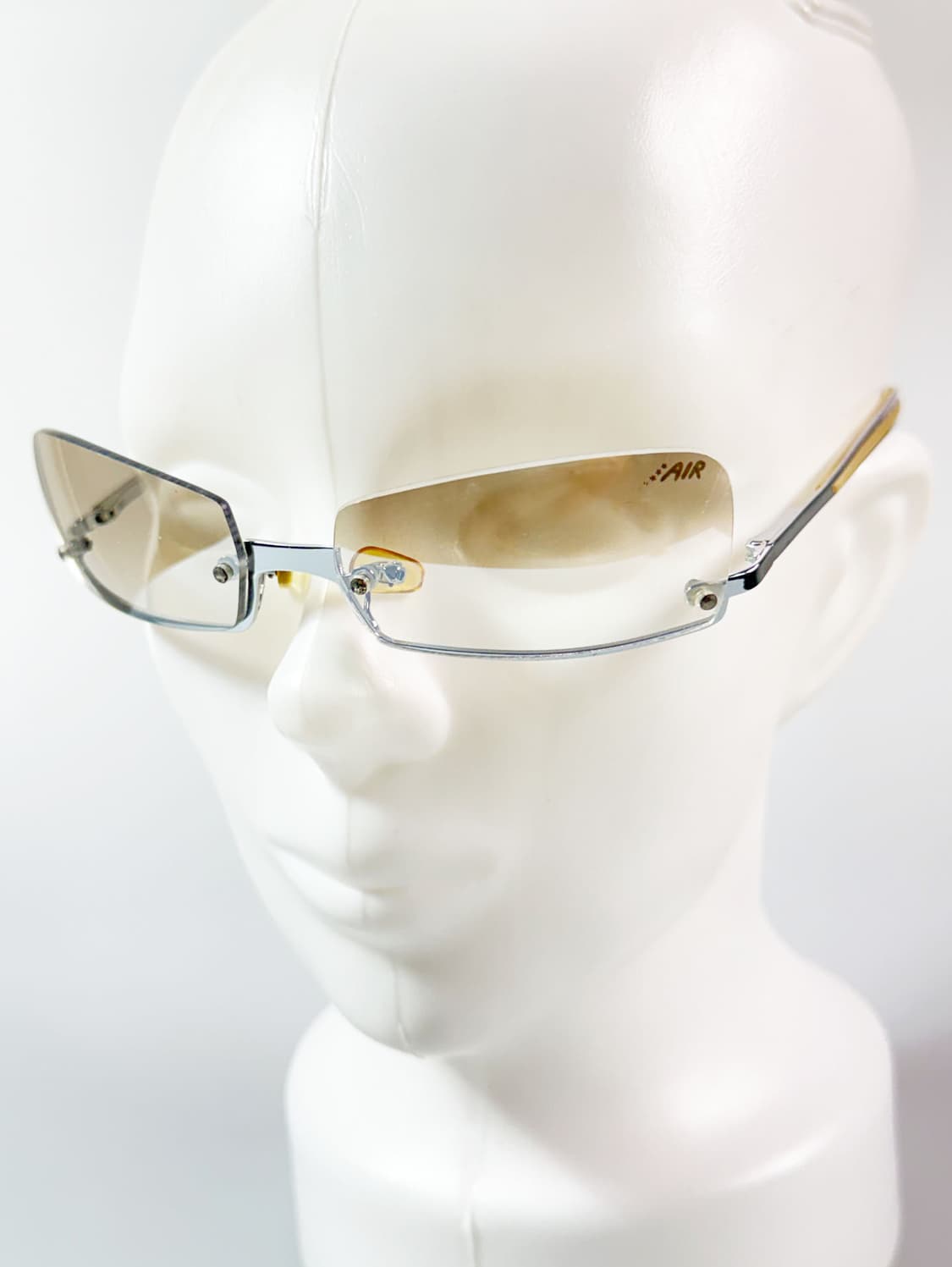 90s AIR 무테 스퀘어 언더림 빈티지 틴트 선글라스 상품이미지8