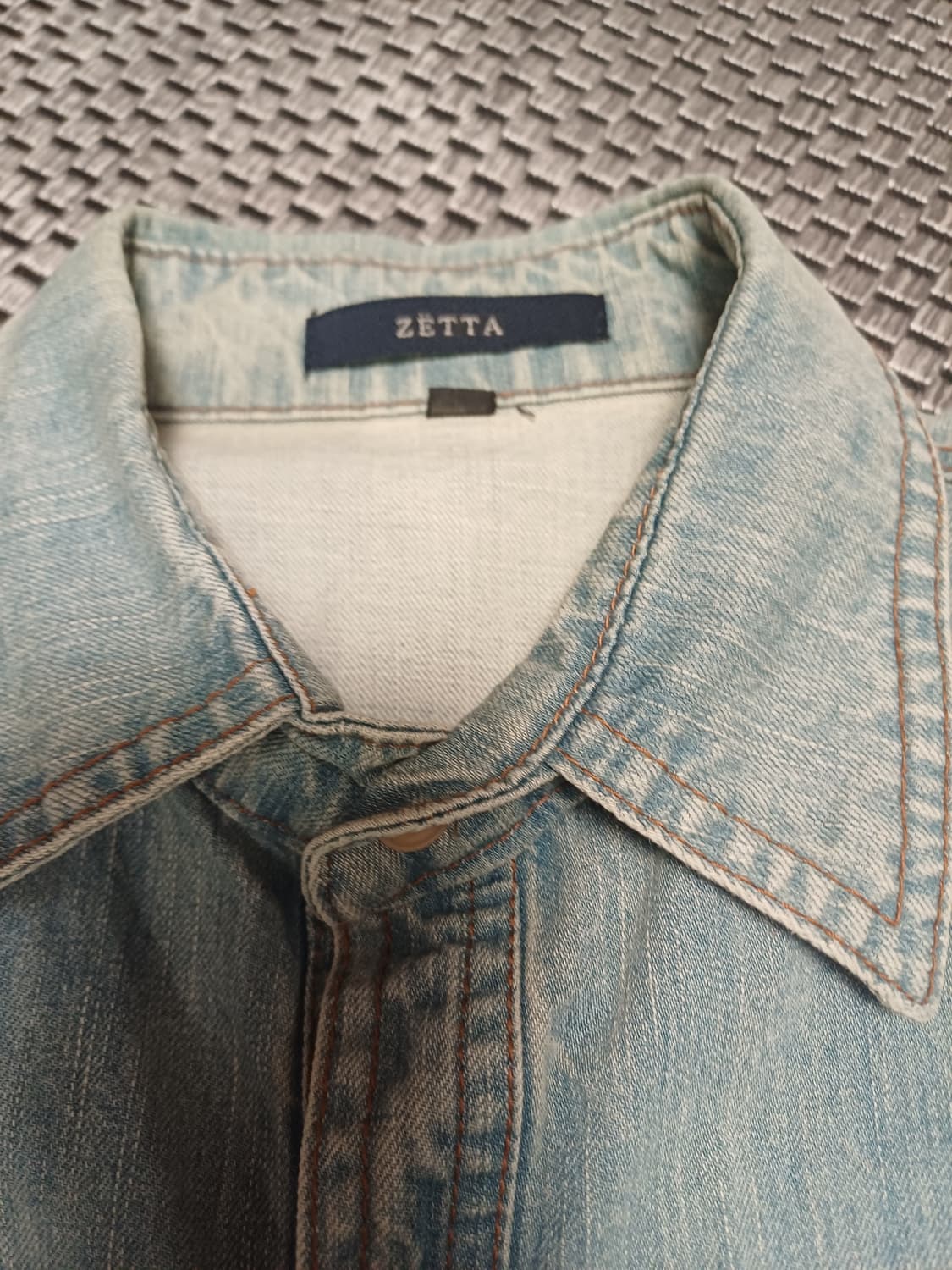 ZETTA(제타) 슬림핏 연청 데님 웨스턴 셔츠 상품이미지3