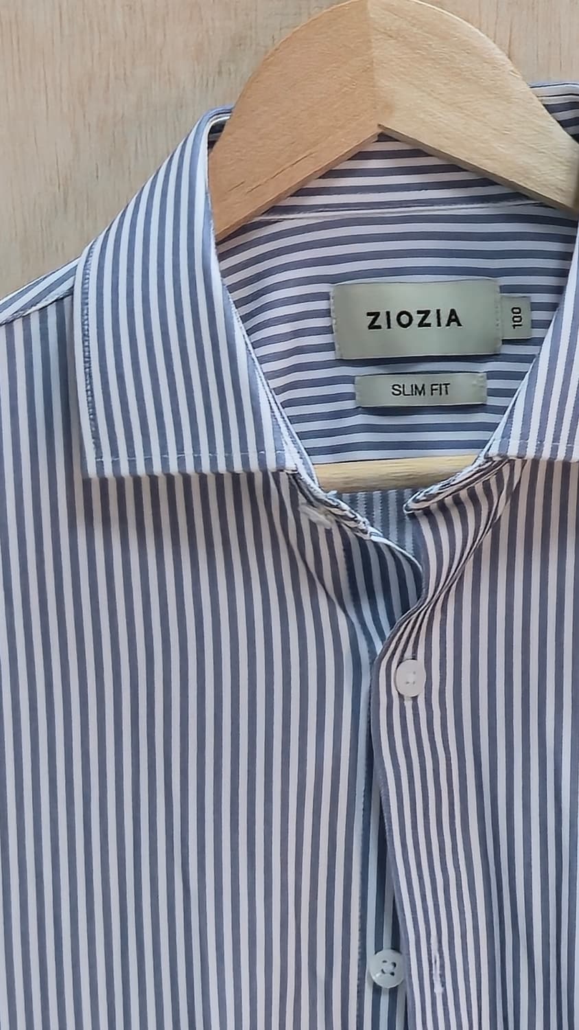 Ziozia 셔츠 블루 스트라이프 slim fit 100 상품이미지2