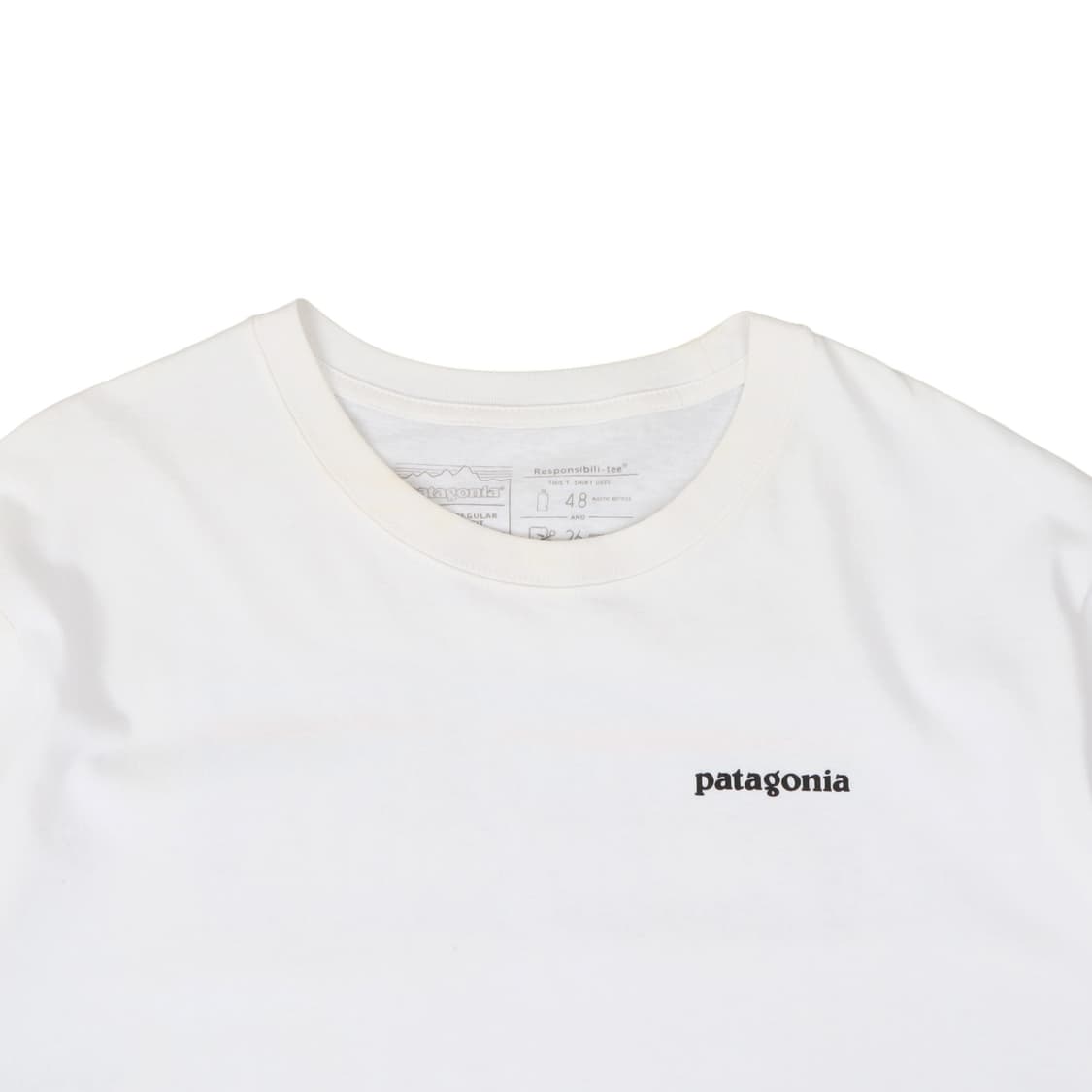 파타고니아 화이트 웨이브 로고 티셔츠 상품이미지5