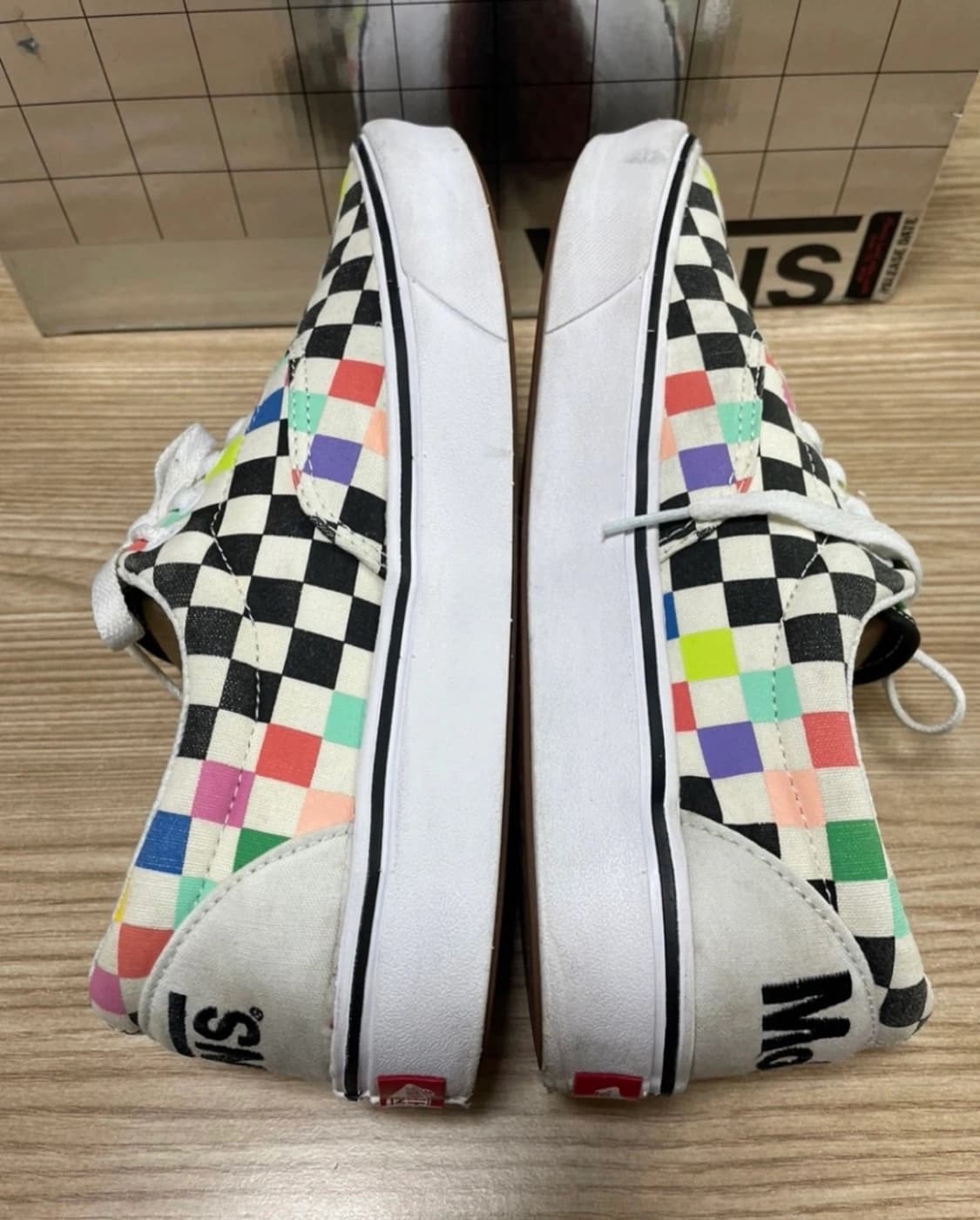 VANS X MOMA 반스 모마 컴피쿠시 에라 멀티체크 운동화 265cm 상품이미지3