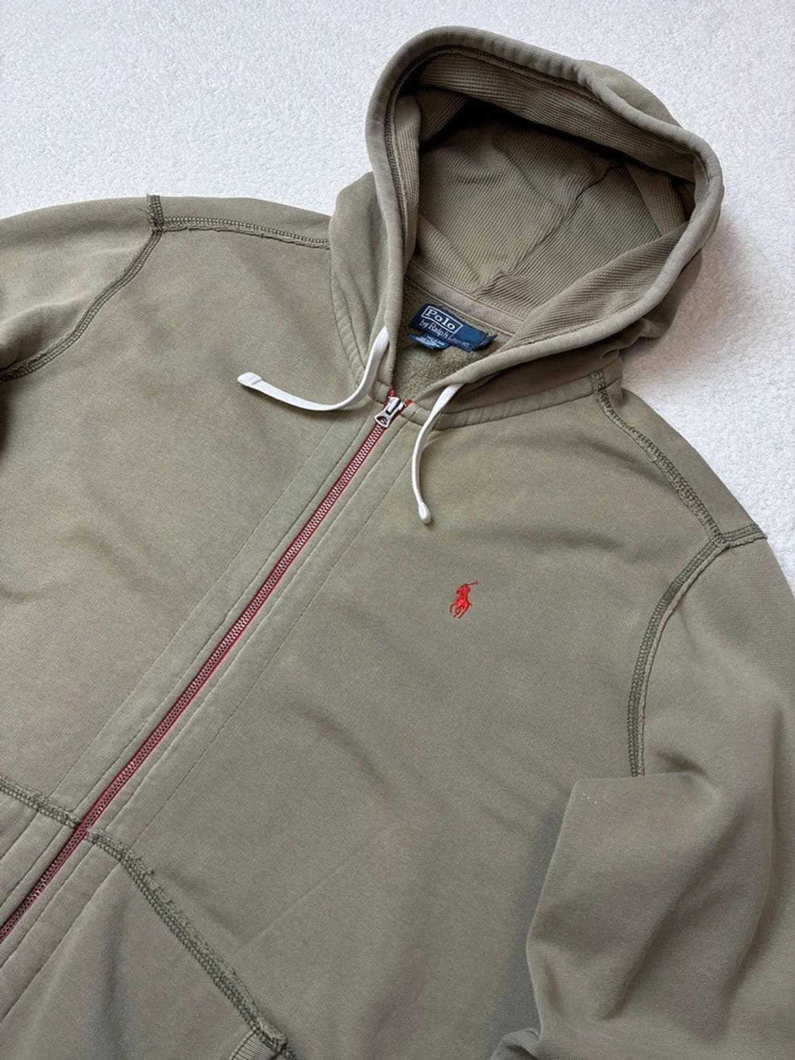 폴로 랄프로렌 00's 라이트 카키 후드 집업 PN5735 상품이미지2